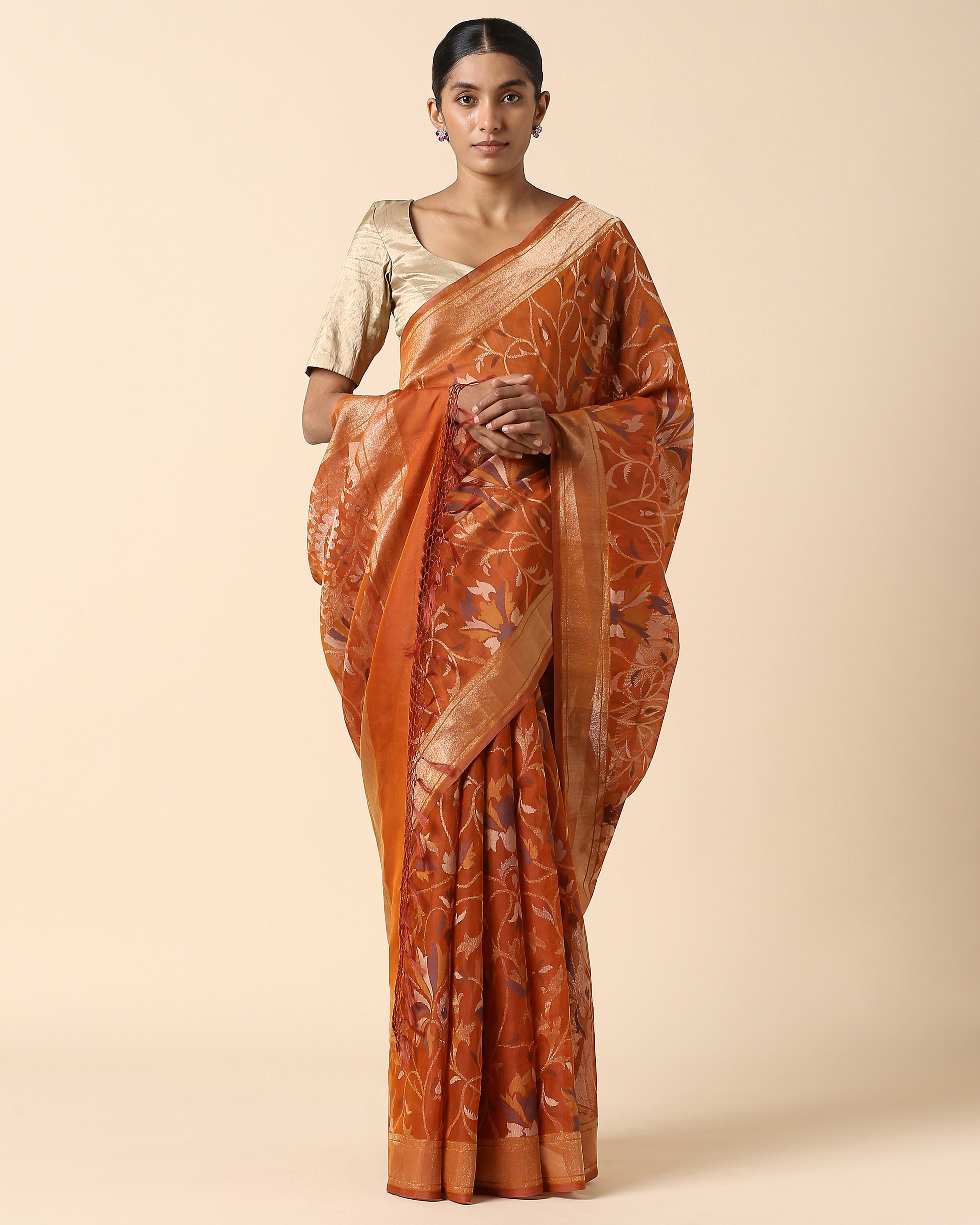 Perna Banarasi Jamdani Cotton Saree