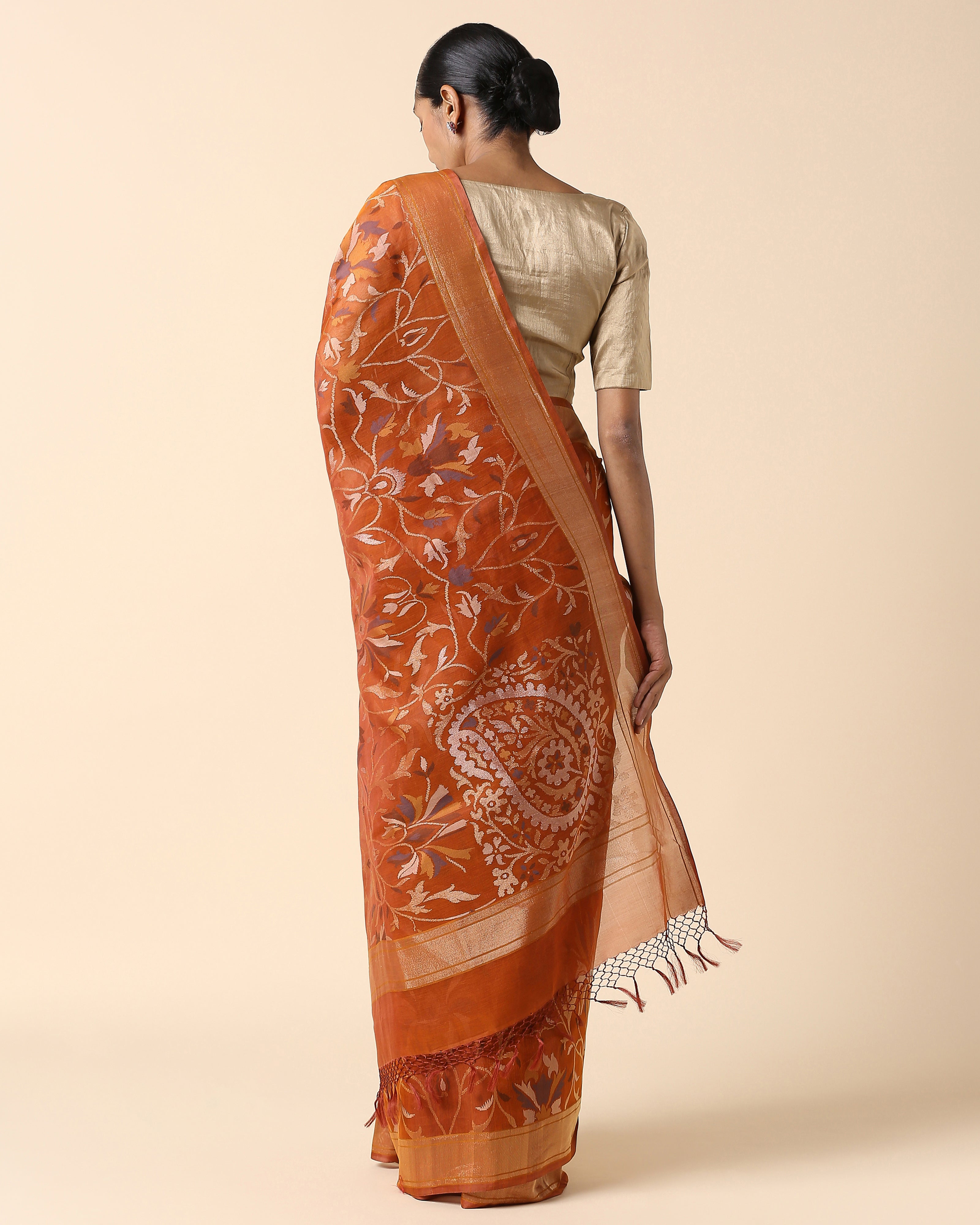 Perna Banarasi Jamdani Cotton Saree