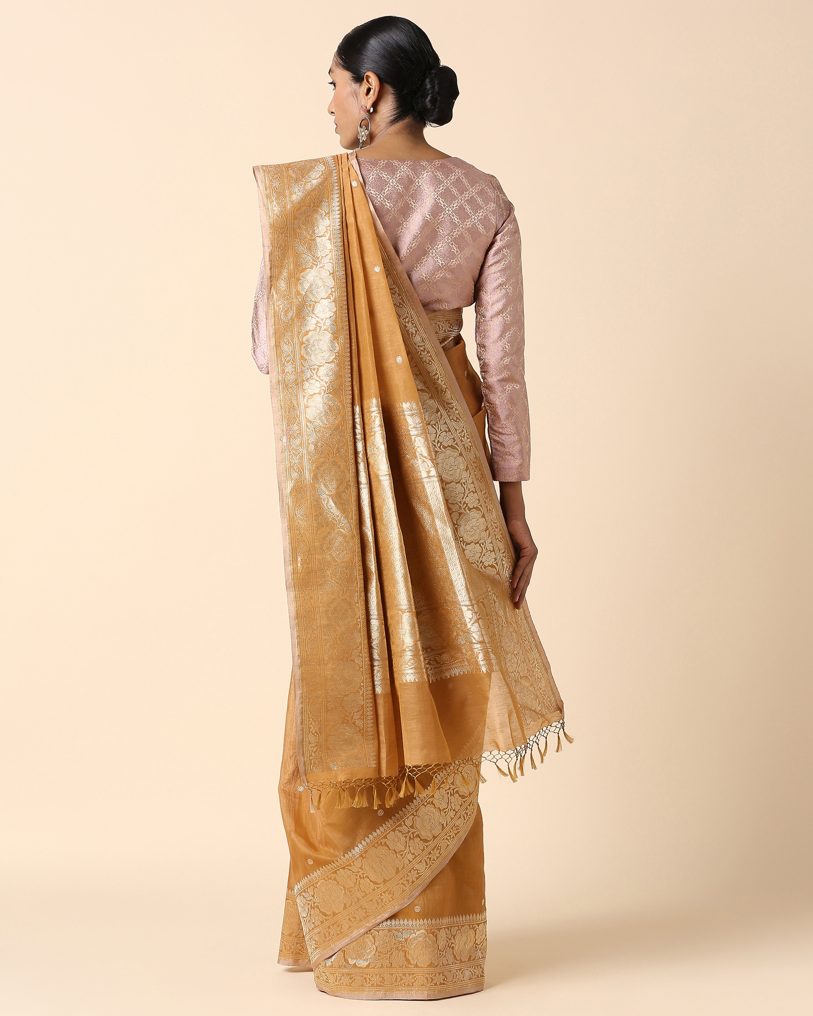 Snigdha Banarasi Kadwa Silk Linen Saree
