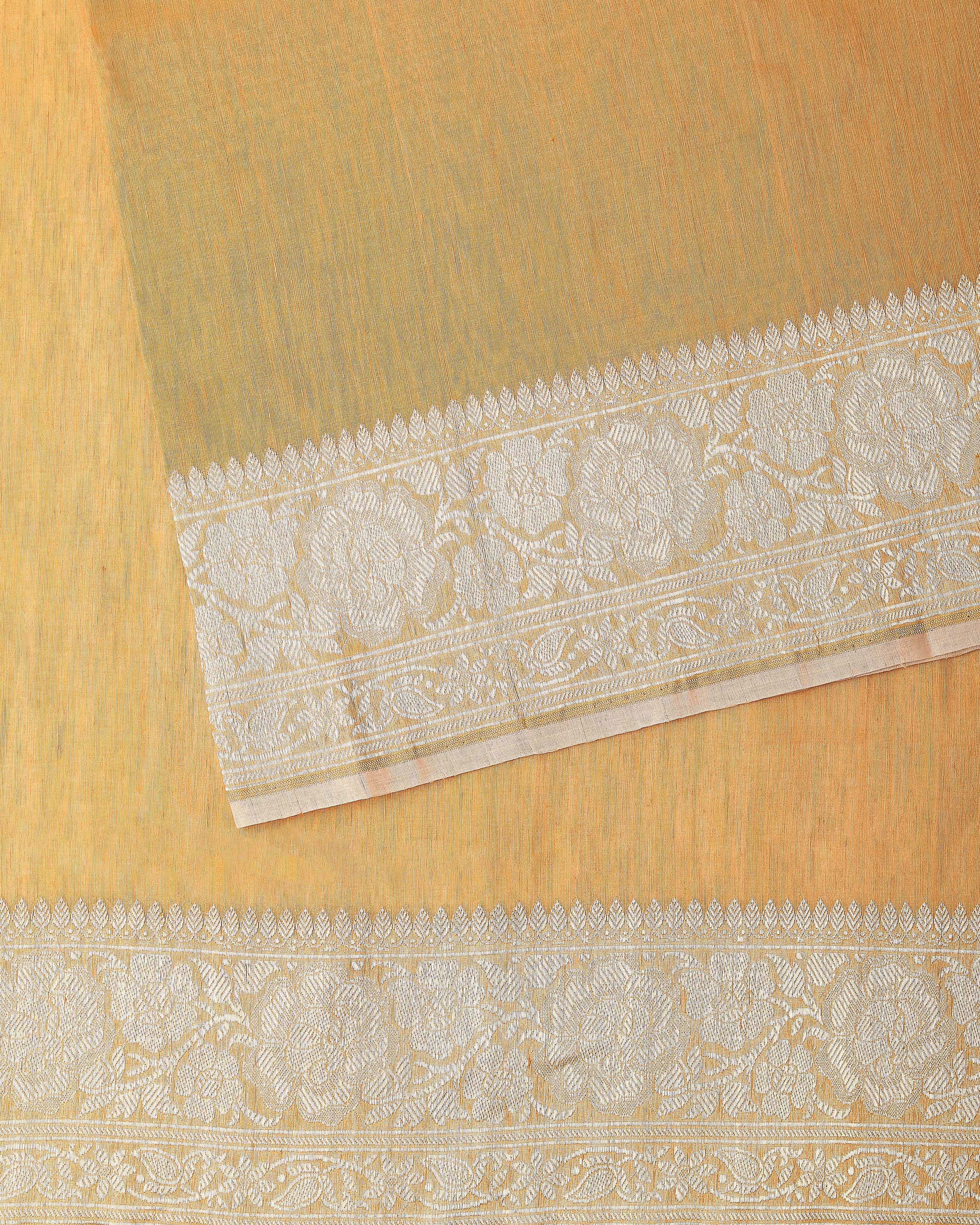 Snigdha Banarasi Kadwa Silk Linen Saree