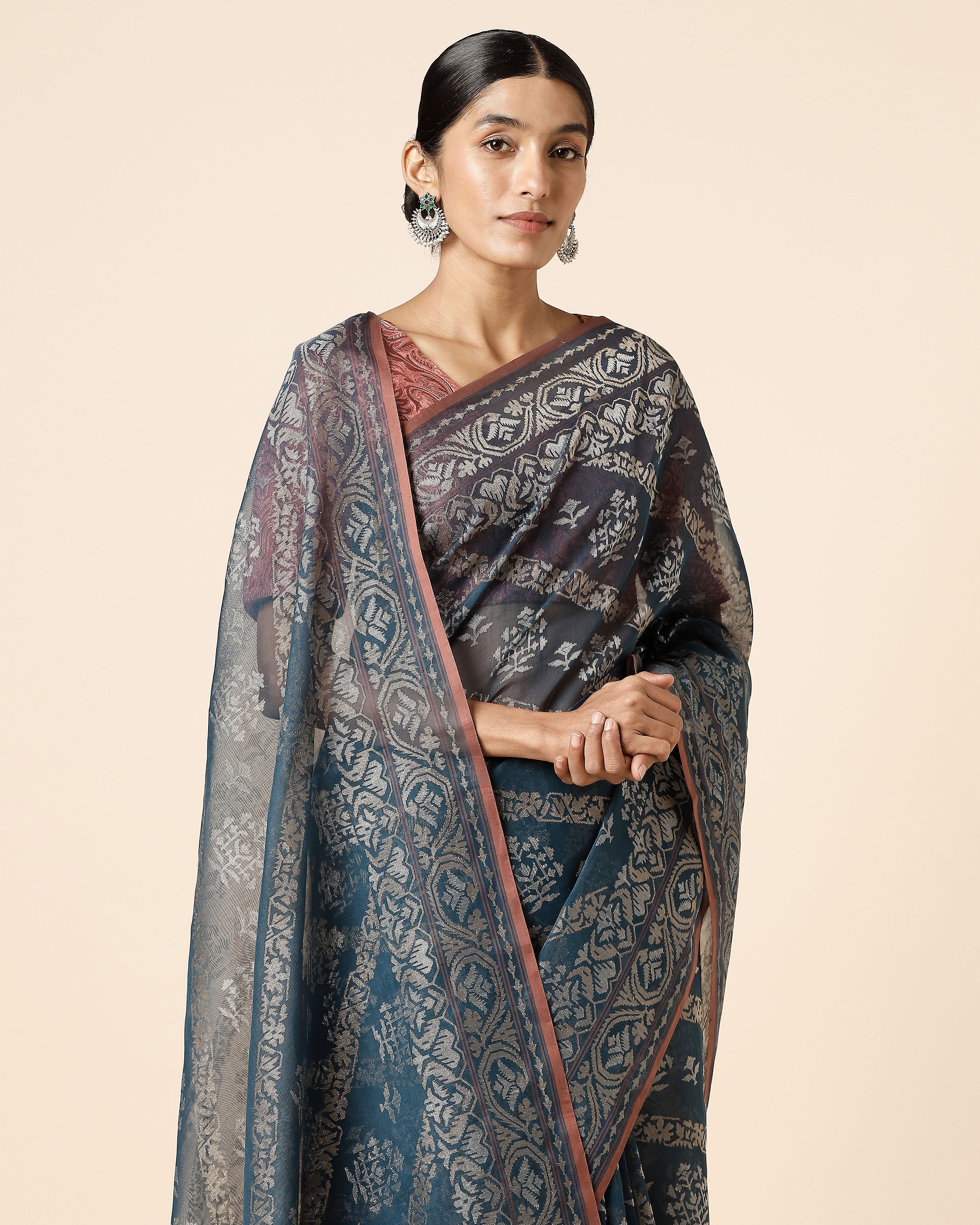 Giavana Banarasi Jamdani Cotton Saree