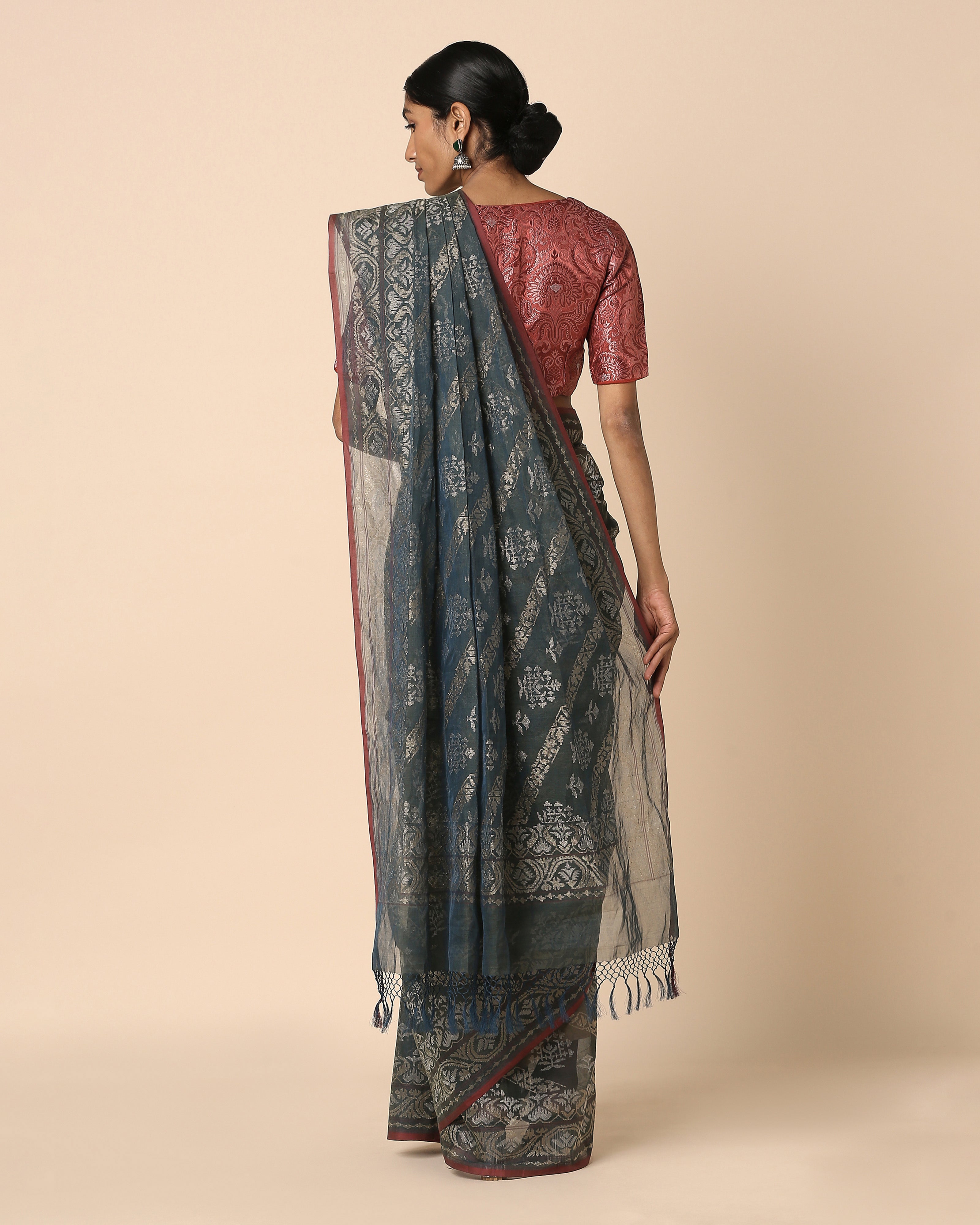 Giavana Banarasi Jamdani Cotton Saree