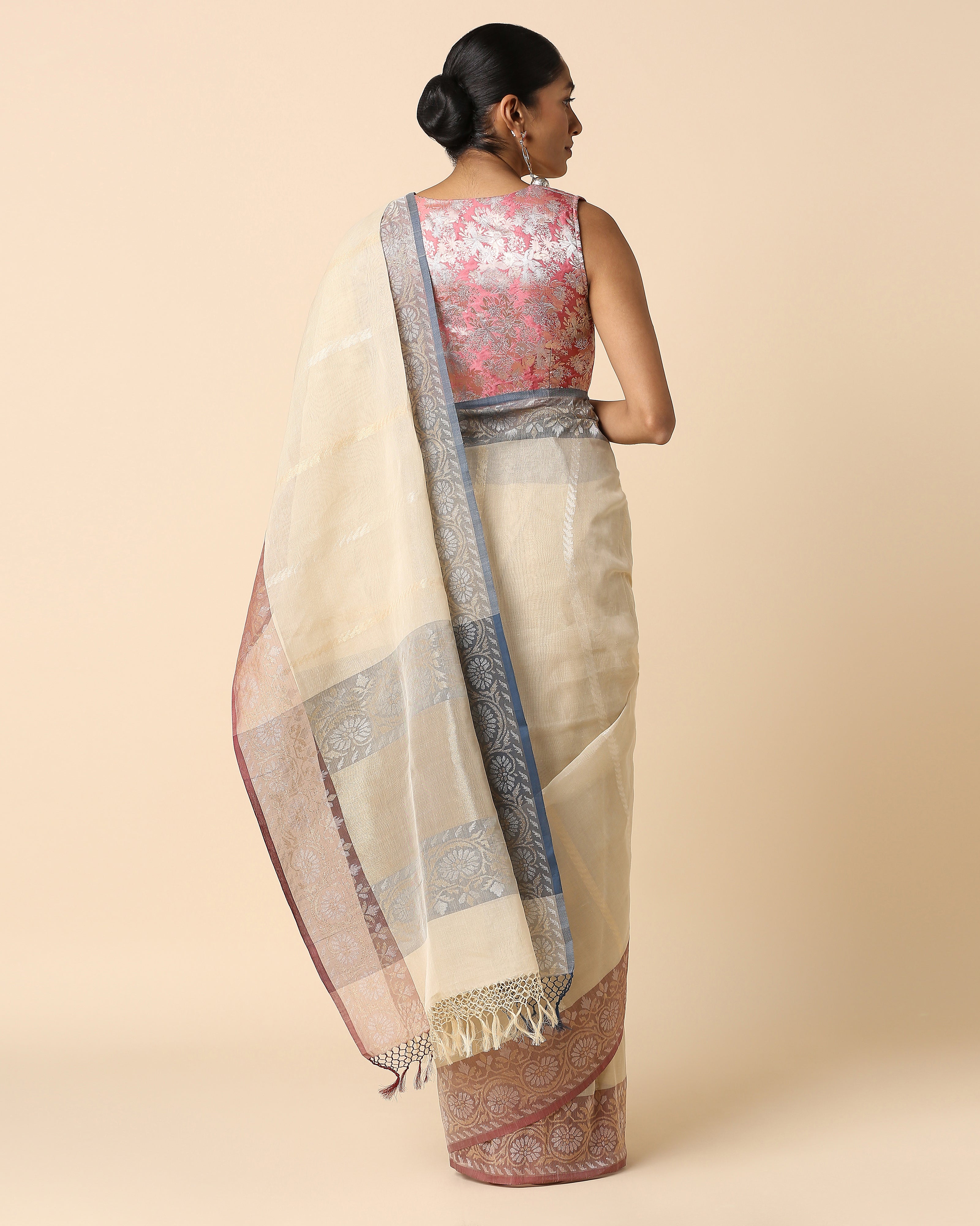 Mahi Banarasi Jamdani Cotton Saree