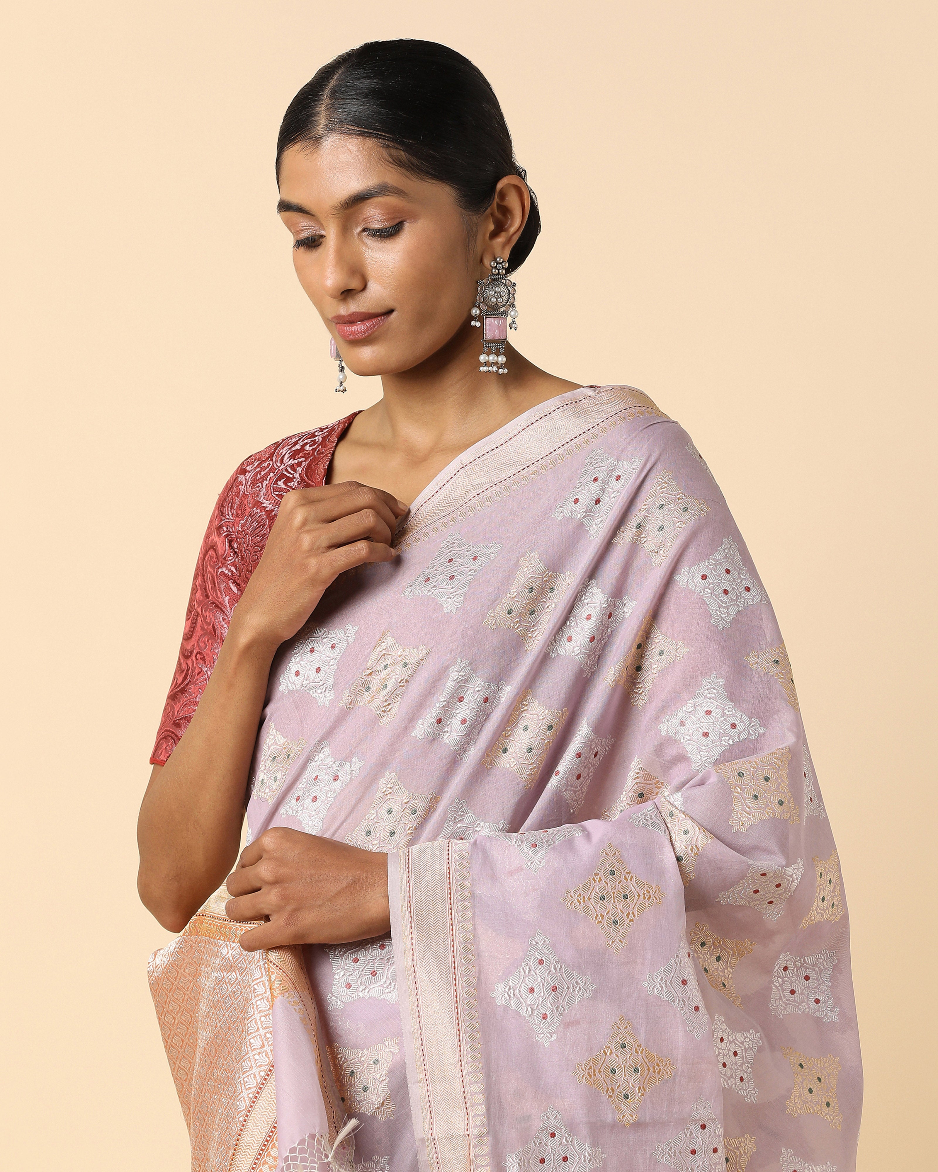 Fariz Banarasi Kadwa Silk Cotton Saree