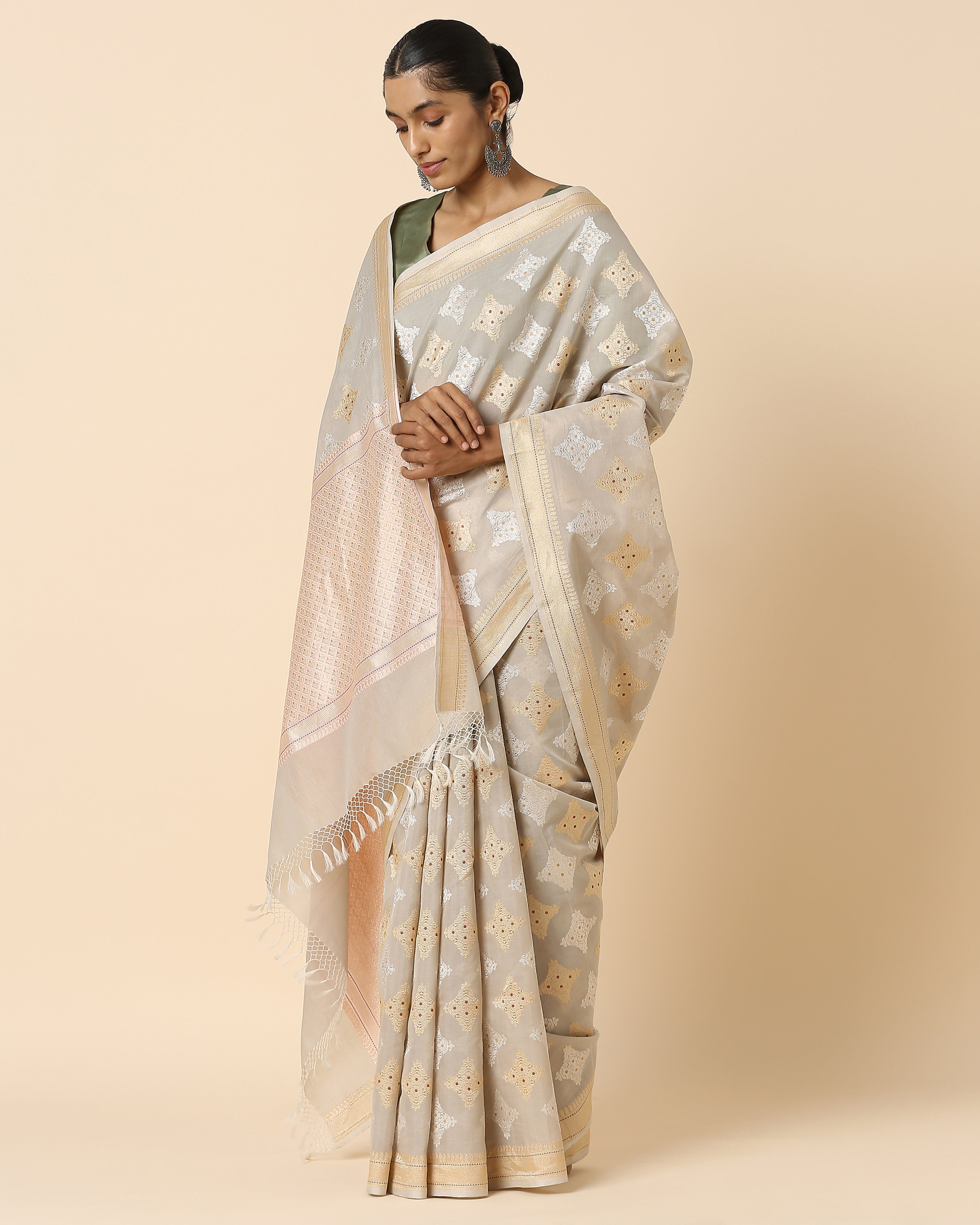Fariz Banarasi Kadwa Silk Cotton Saree
