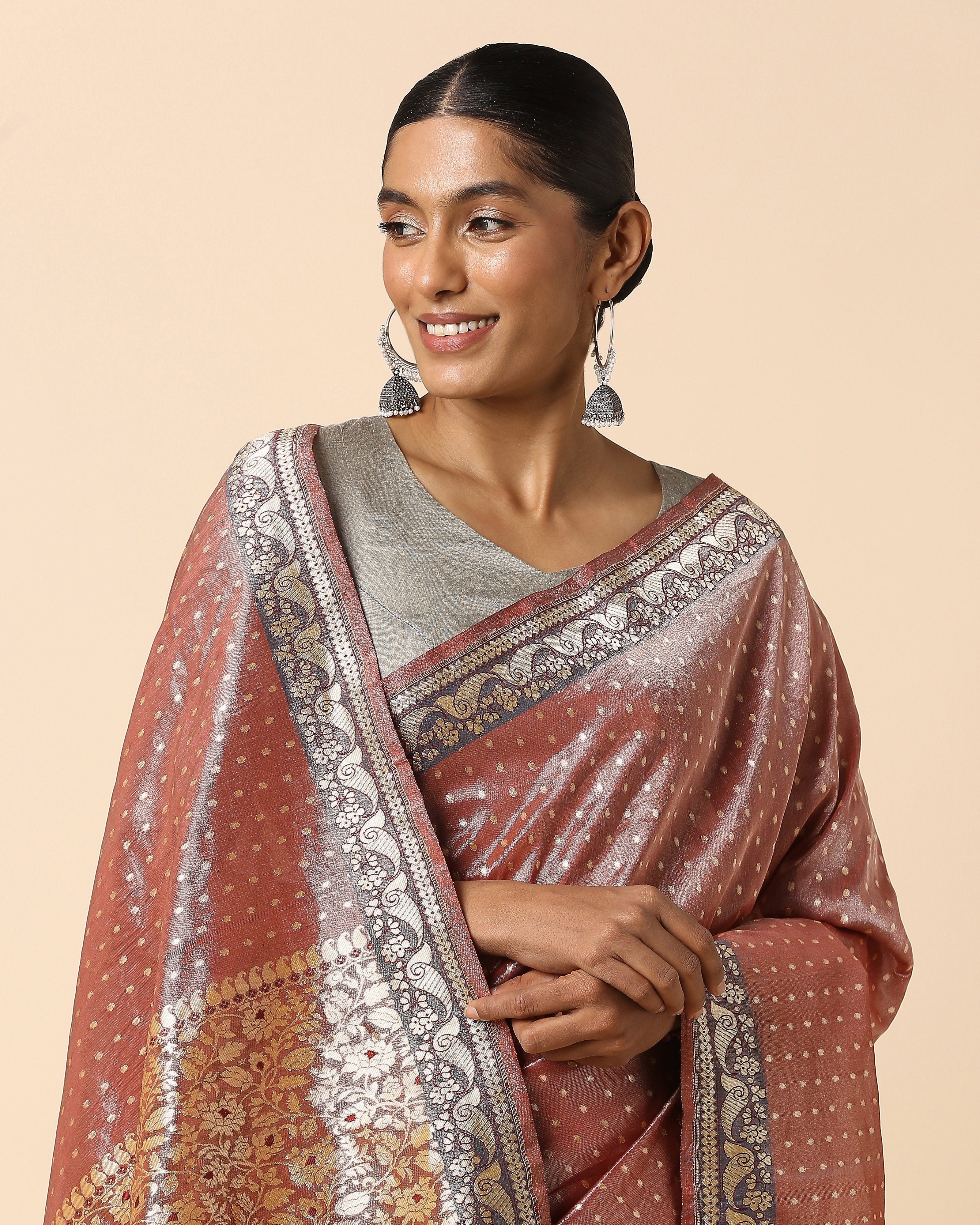 Gaman Banarasi Cutwork Silk Saree