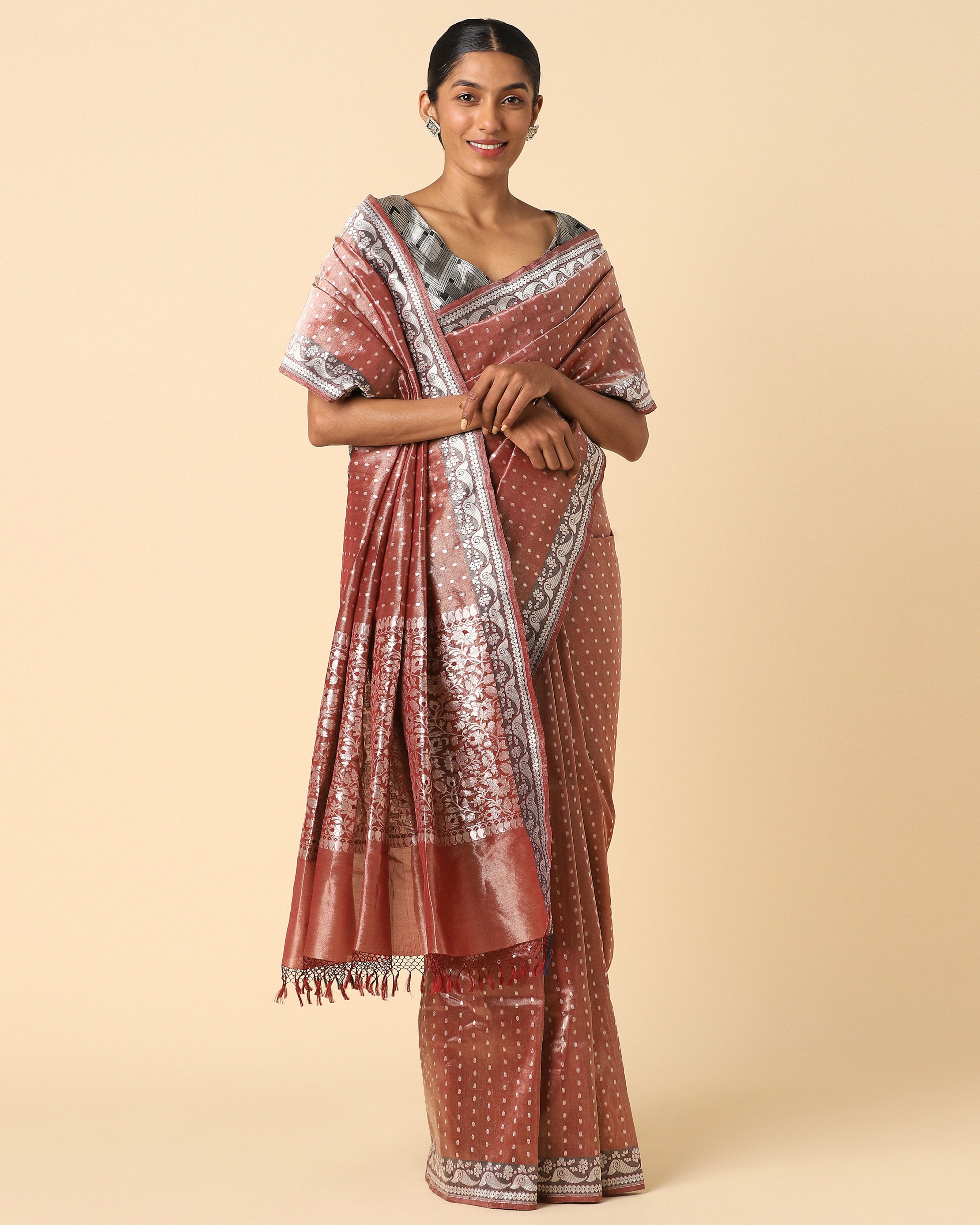 Gaman Banarasi Cutwork Silk Saree