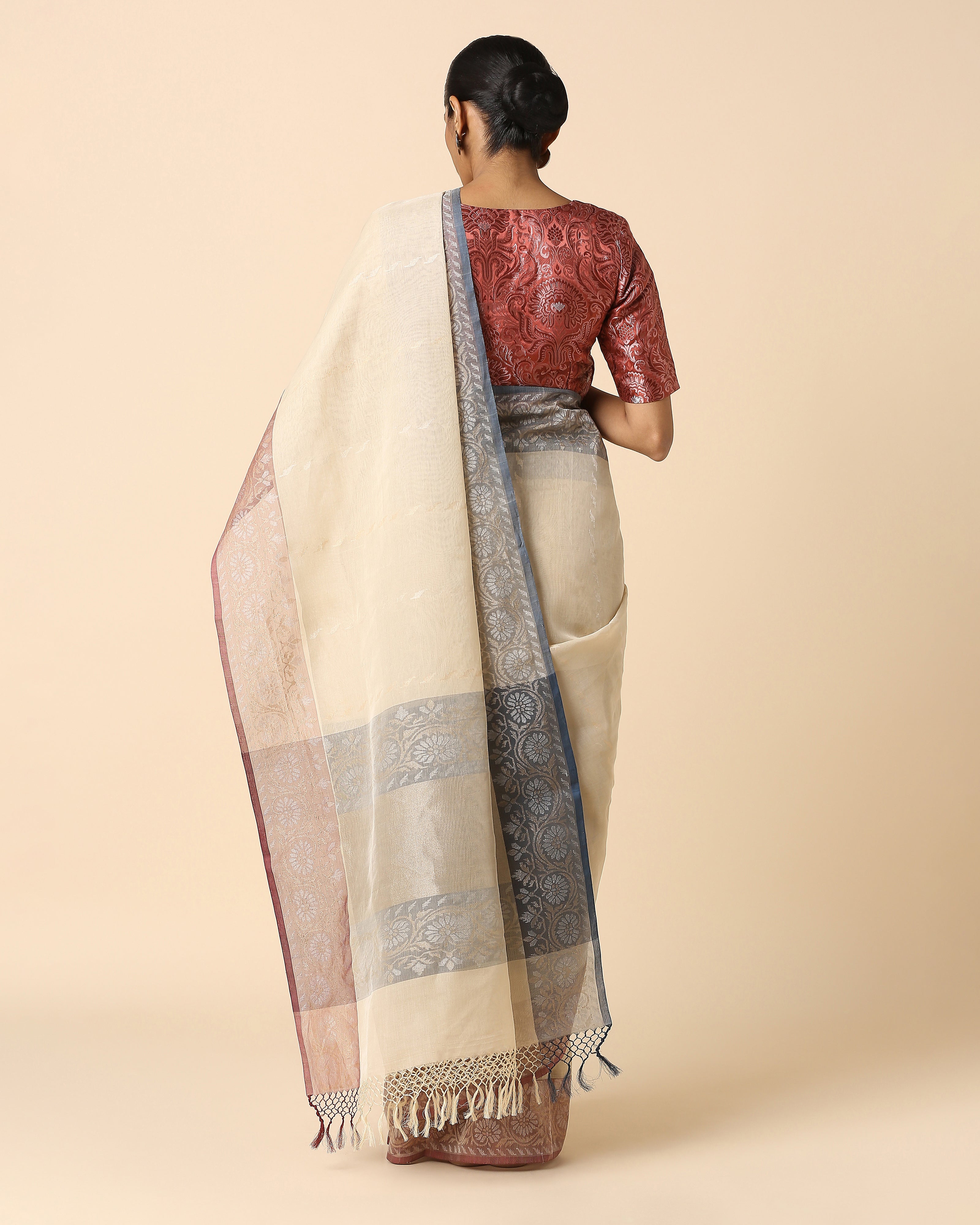 Mahi Banarasi Jamdani Cotton Saree