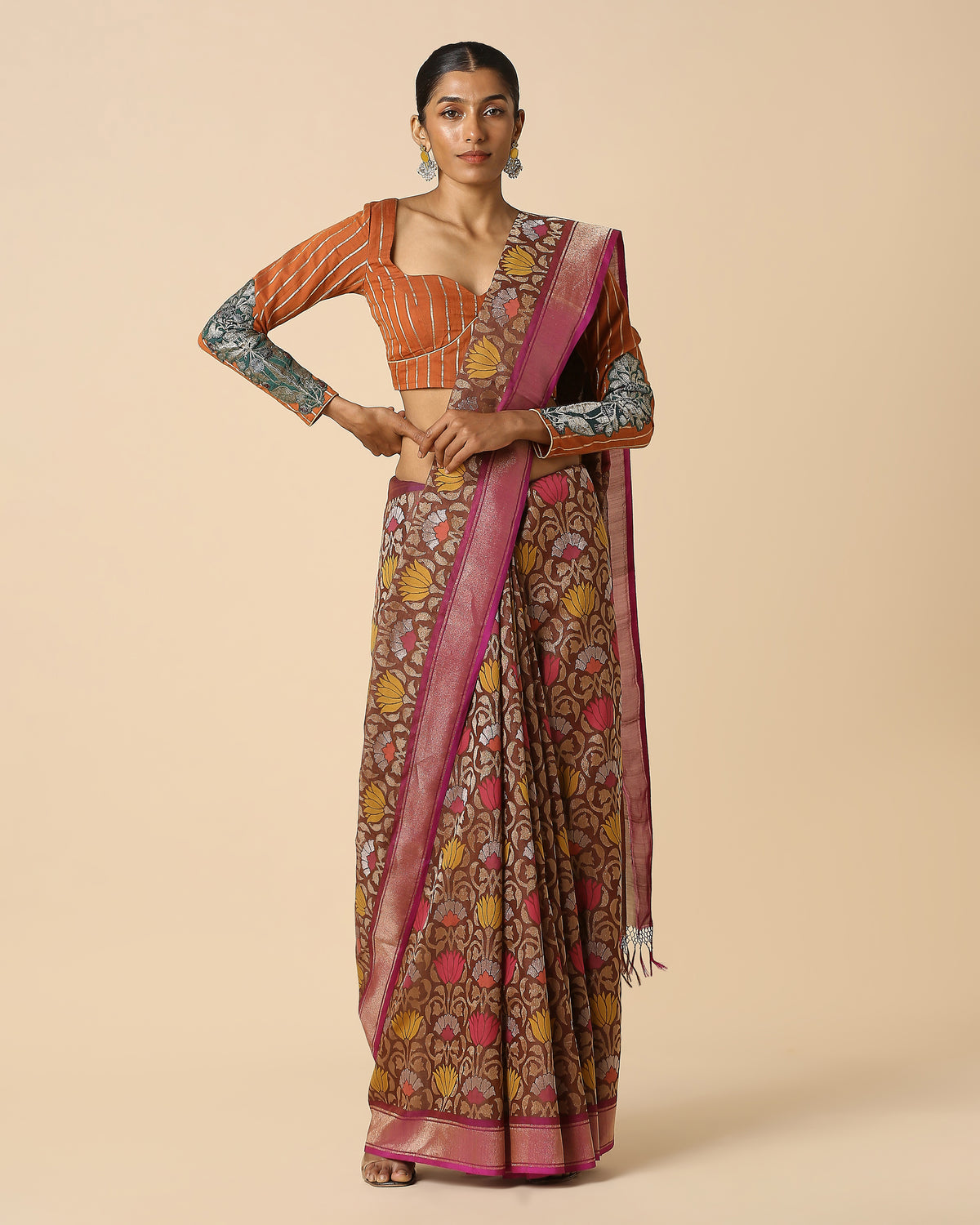 Noor Banarasi Jamdani Silk Cotton Saree
