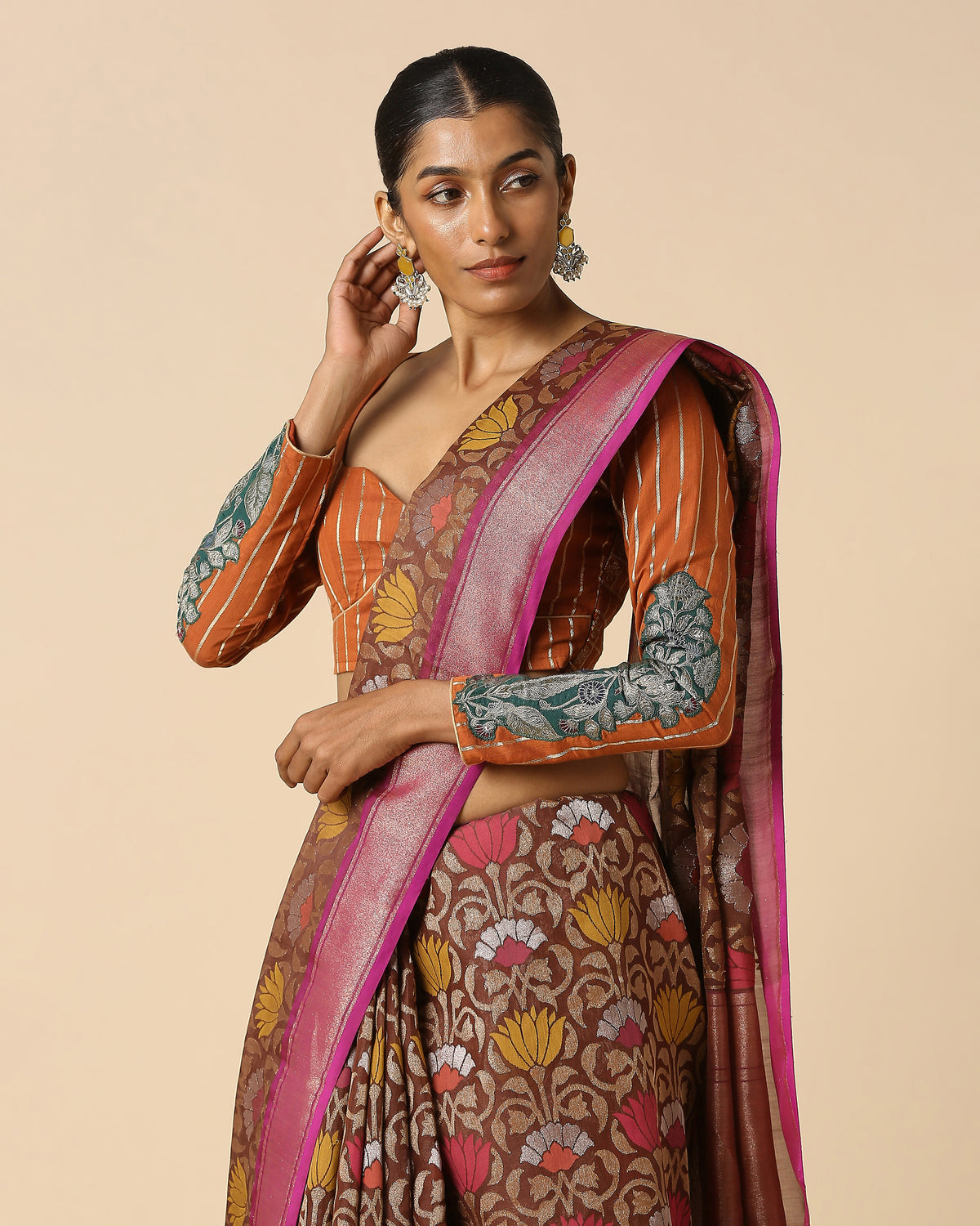 Noor Banarasi Jamdani Silk Cotton Saree