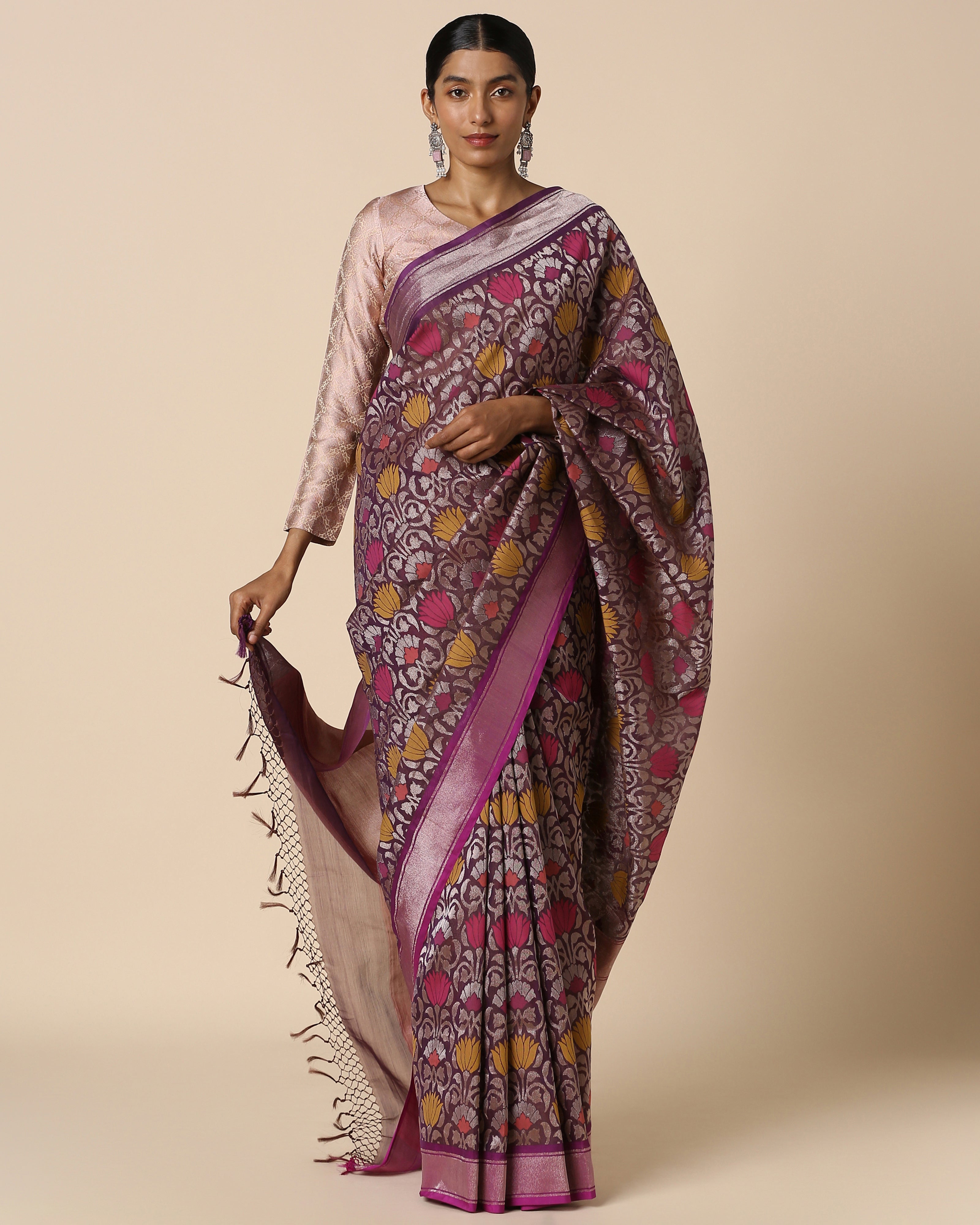 Noor Banarasi Jamdani Silk Cotton Saree