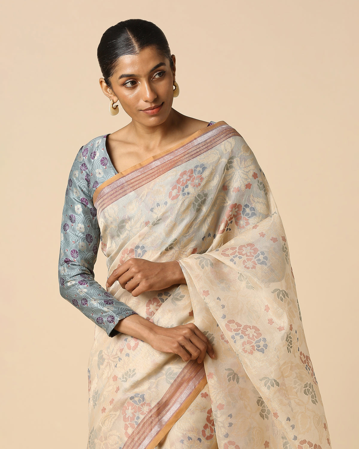 Hester Banarasi Jamdani Silk Cotton Saree