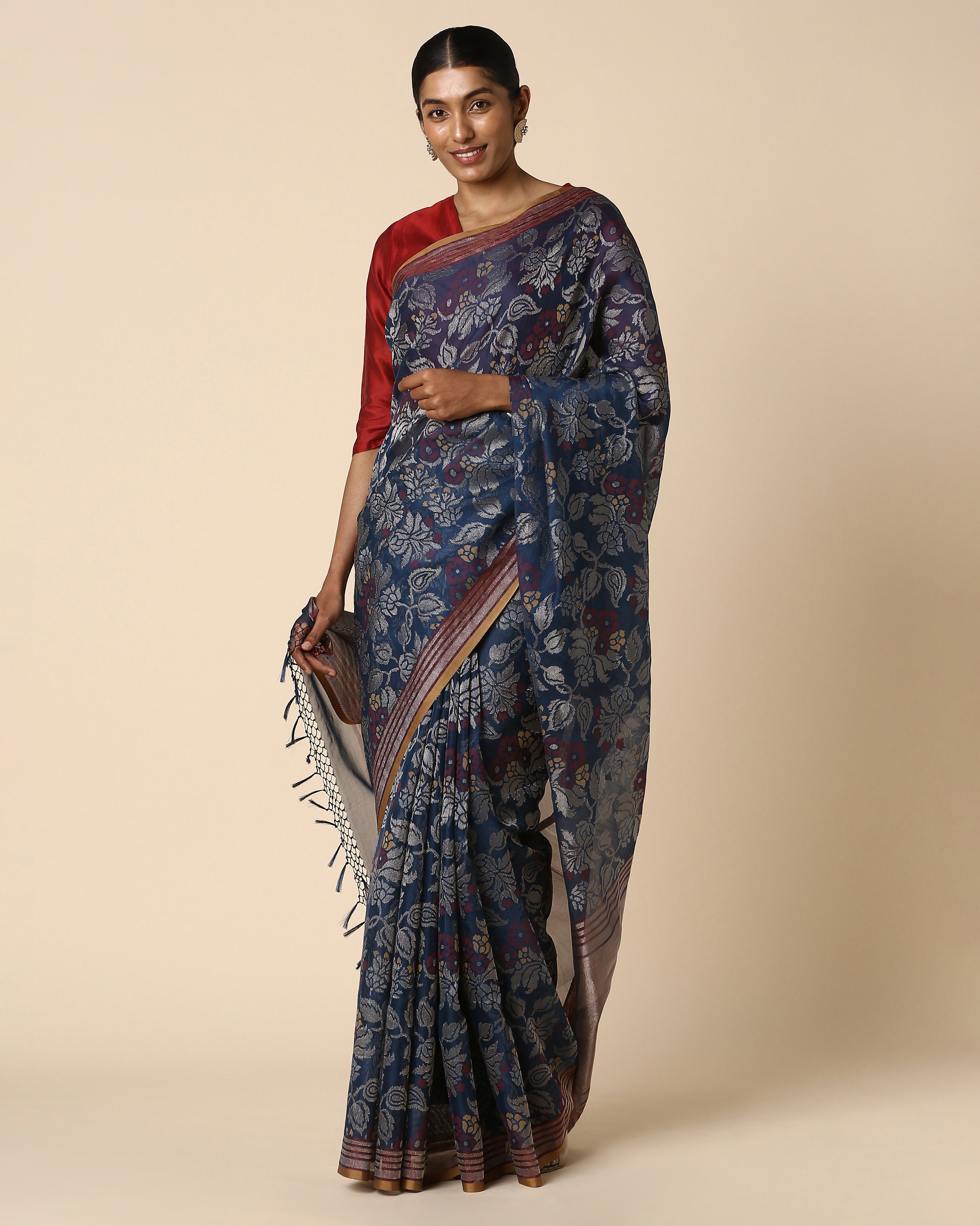 Hester Banarasi Jamdani Silk Cotton Saree