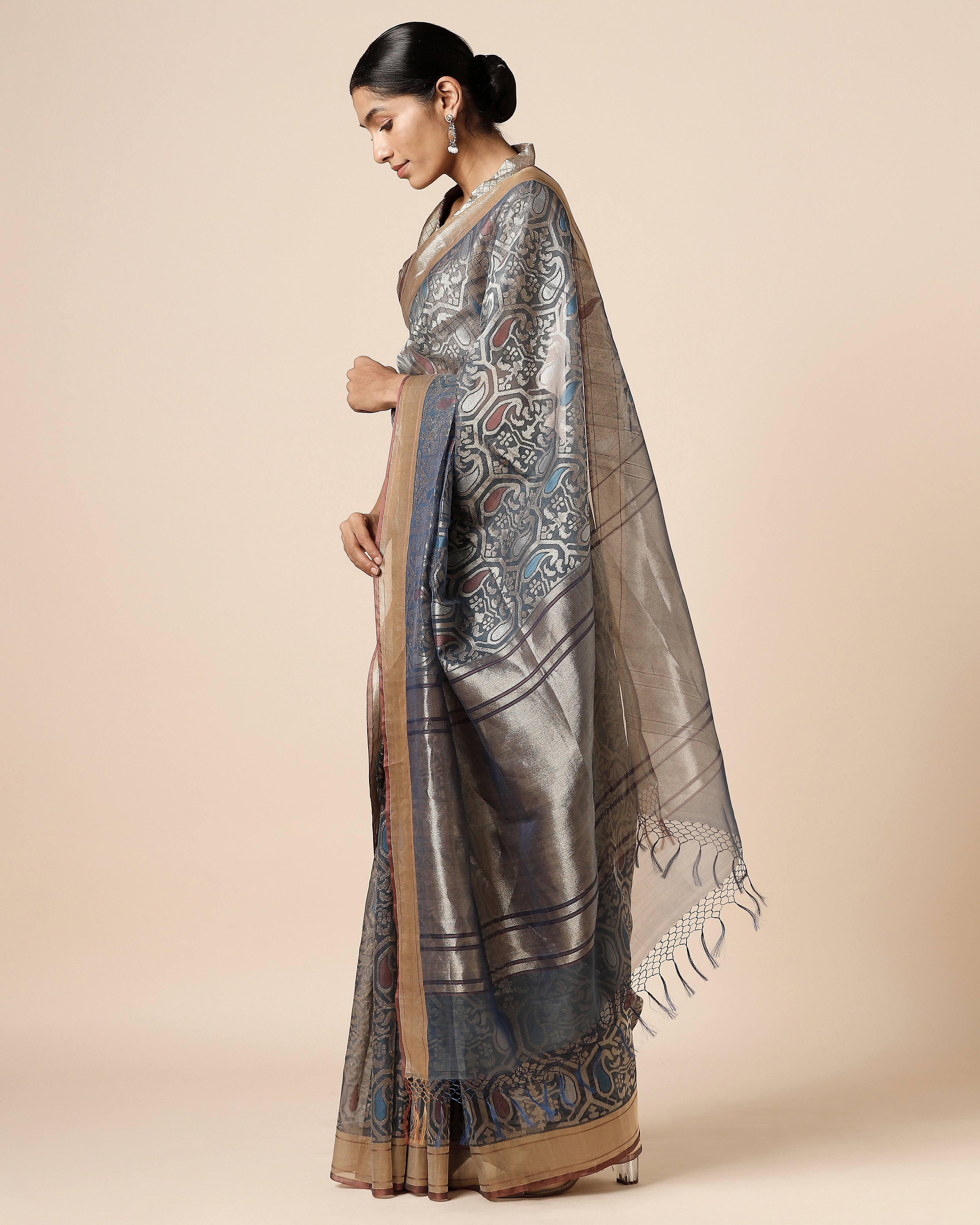 Keyani Banarasi Jamdani Silk Cotton Saree
