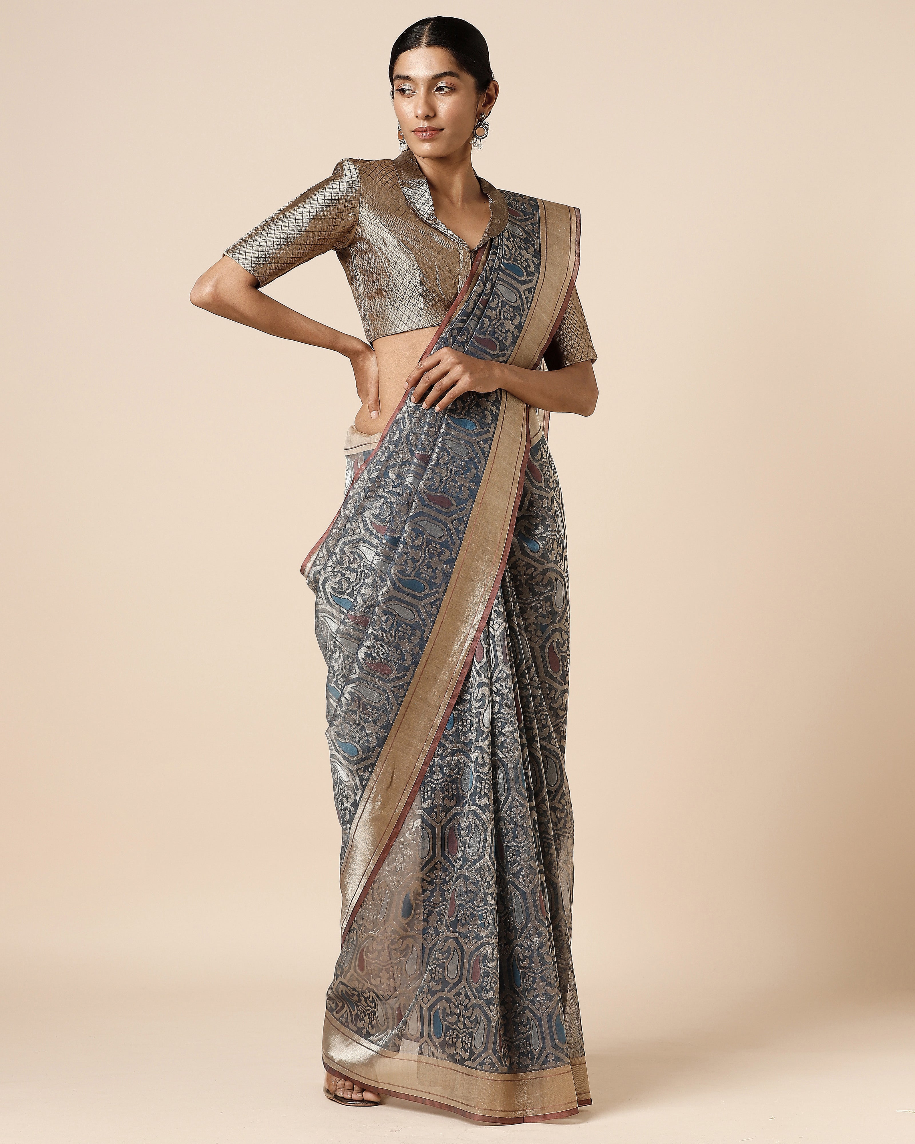 Keyani Banarasi Jamdani Silk Cotton Saree