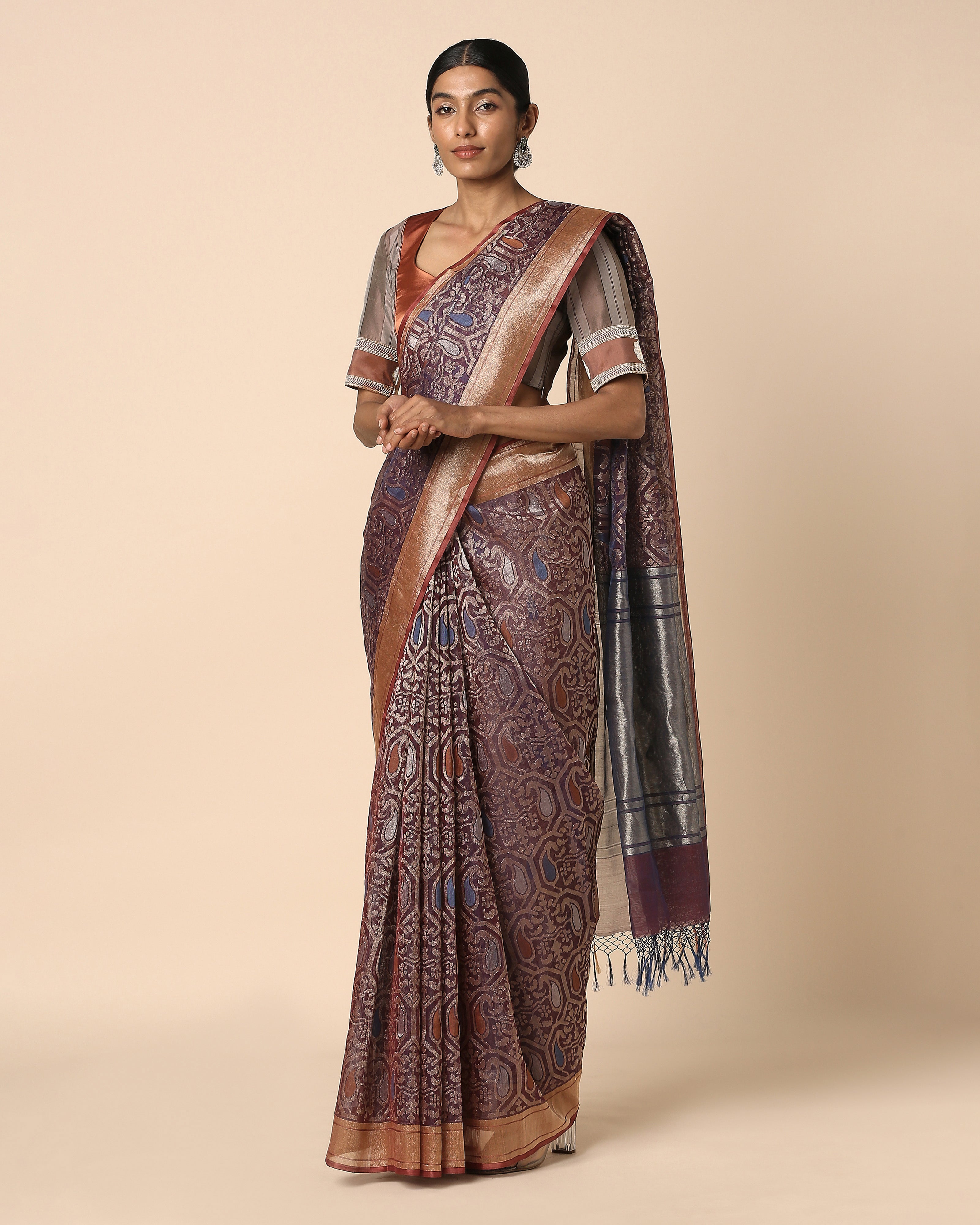 Keyani Banarasi Jamdani Silk Cotton Saree