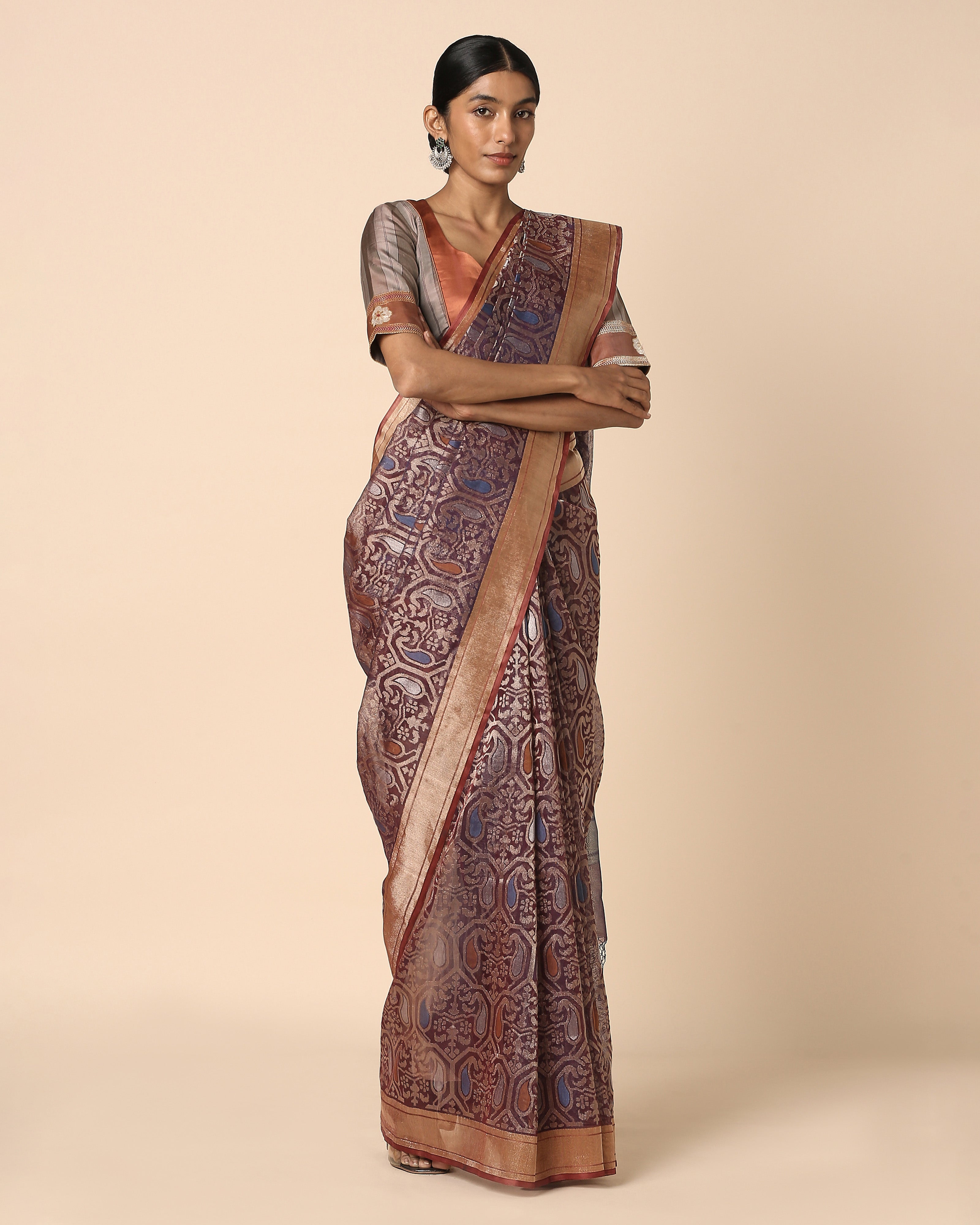 Keyani Banarasi Jamdani Silk Cotton Saree