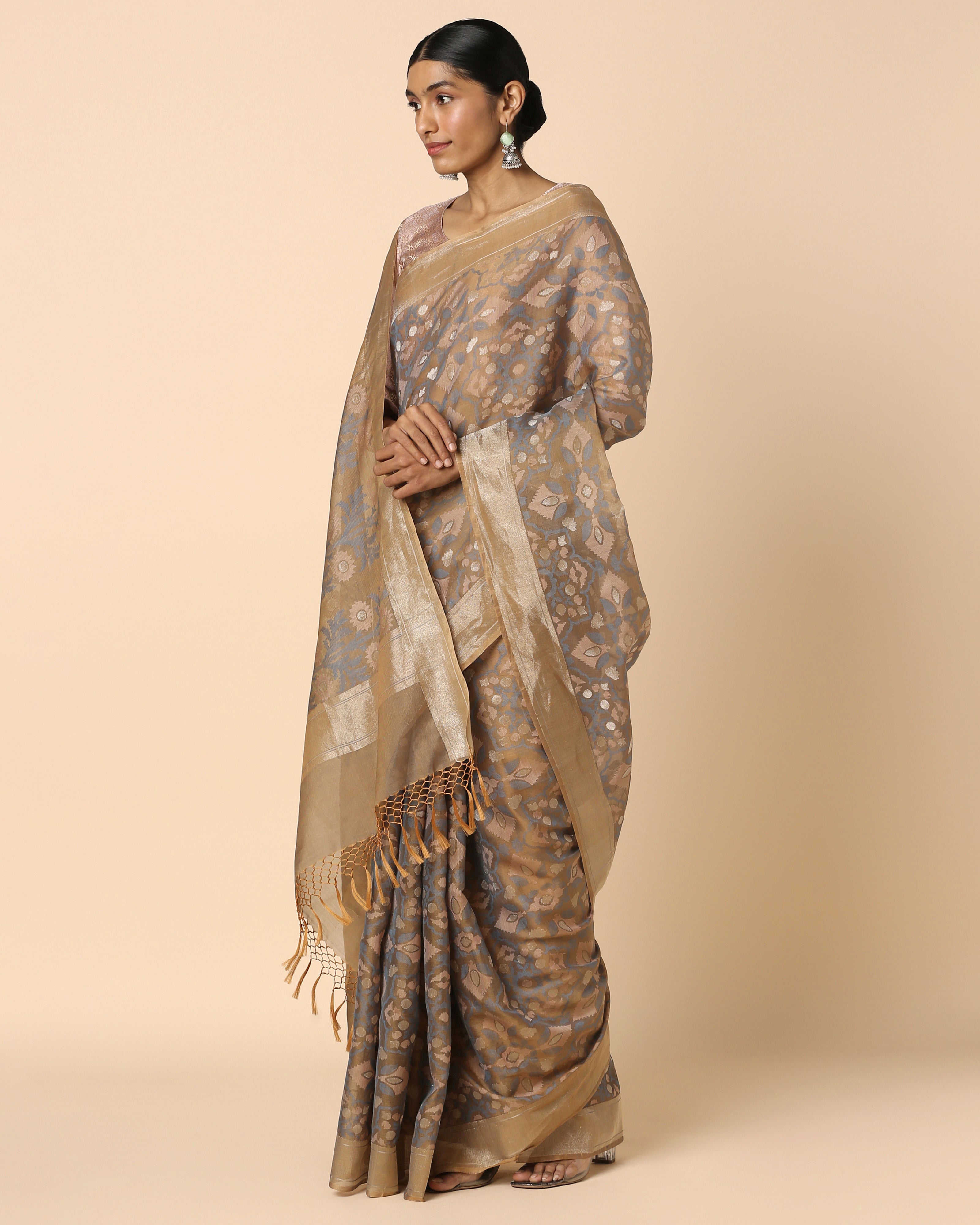 Melis Banarasi Jamdani Silk Cotton Saree