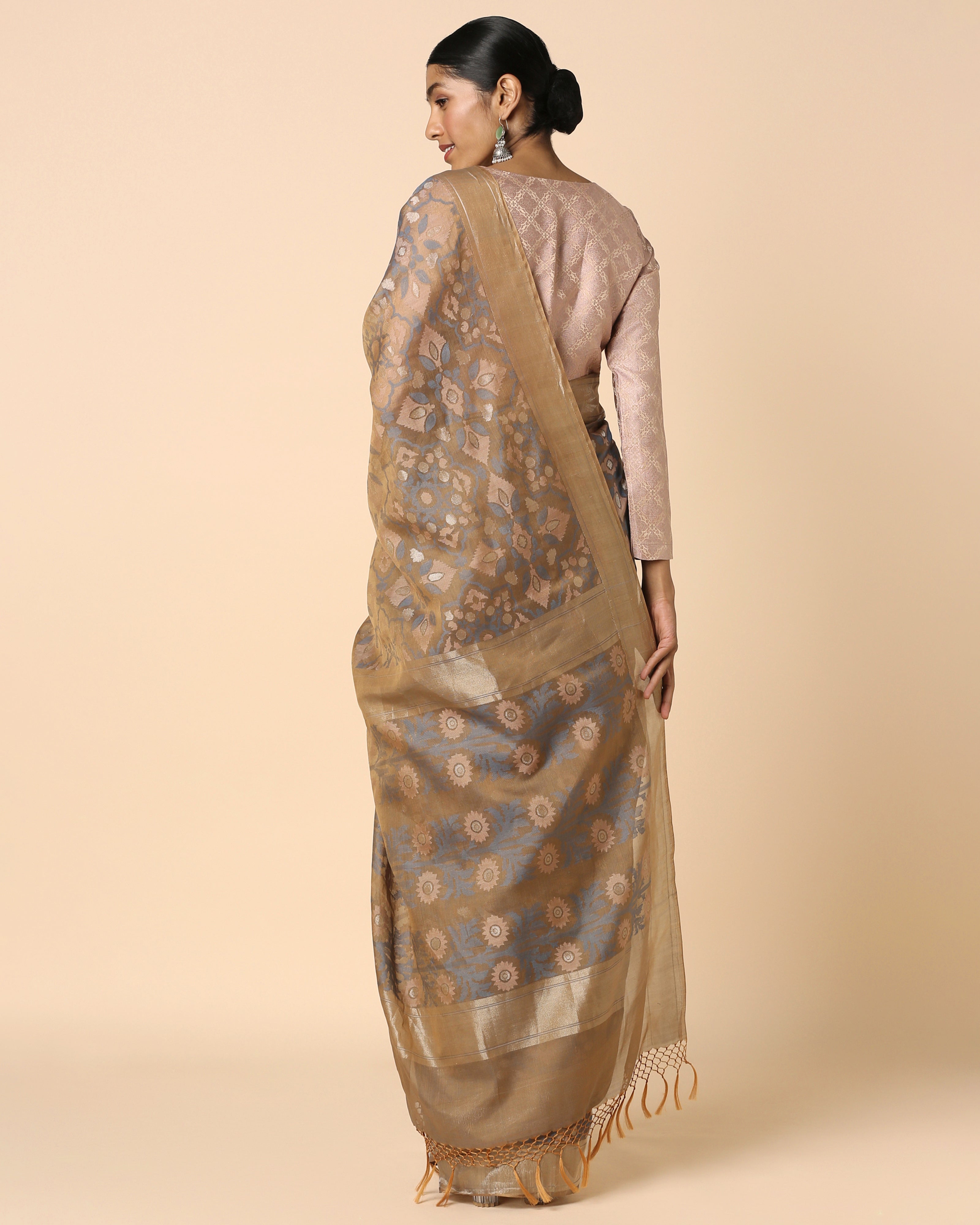 Melis Banarasi Jamdani Silk Cotton Saree