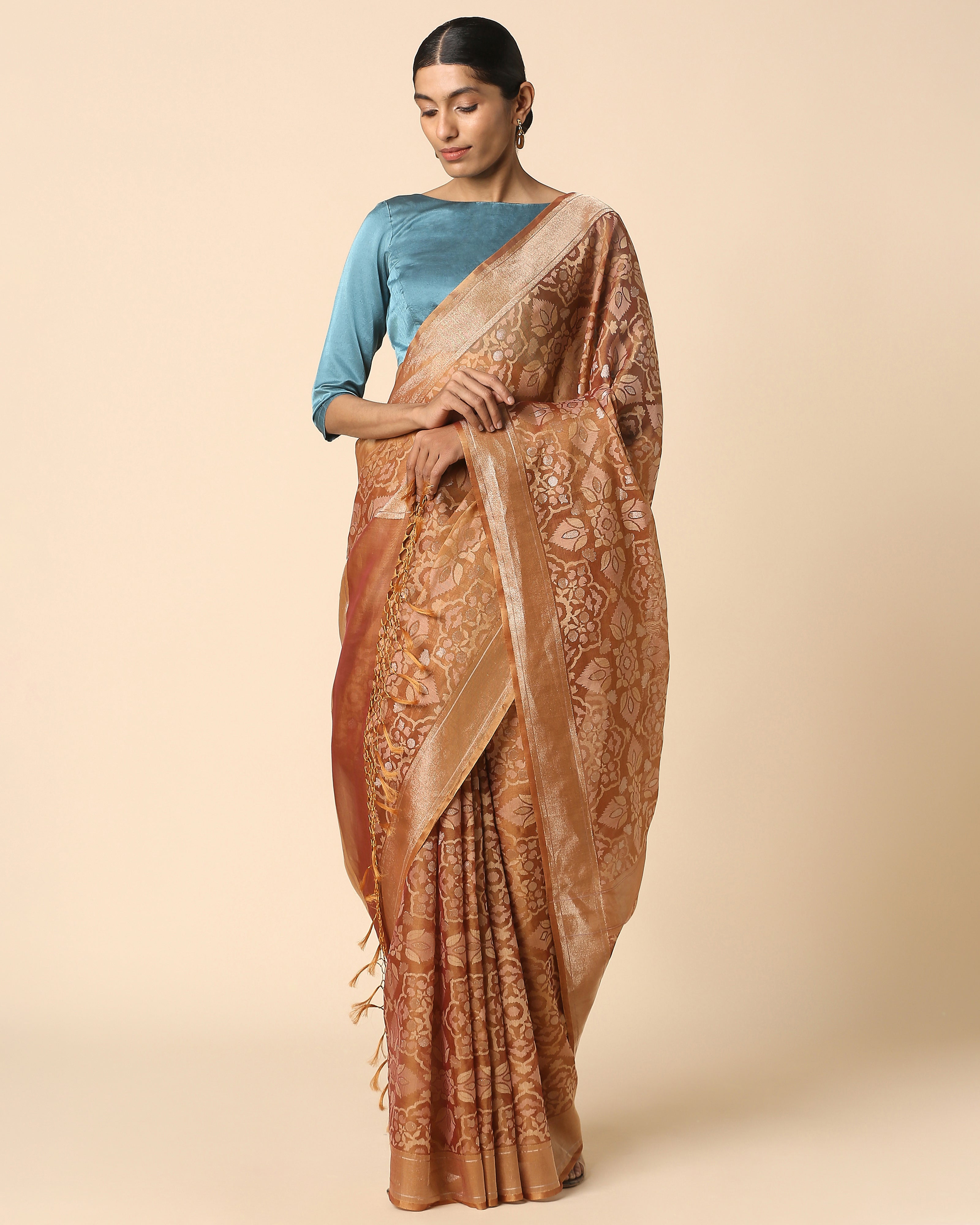 Melis Banarasi Jamdani Silk Cotton Saree