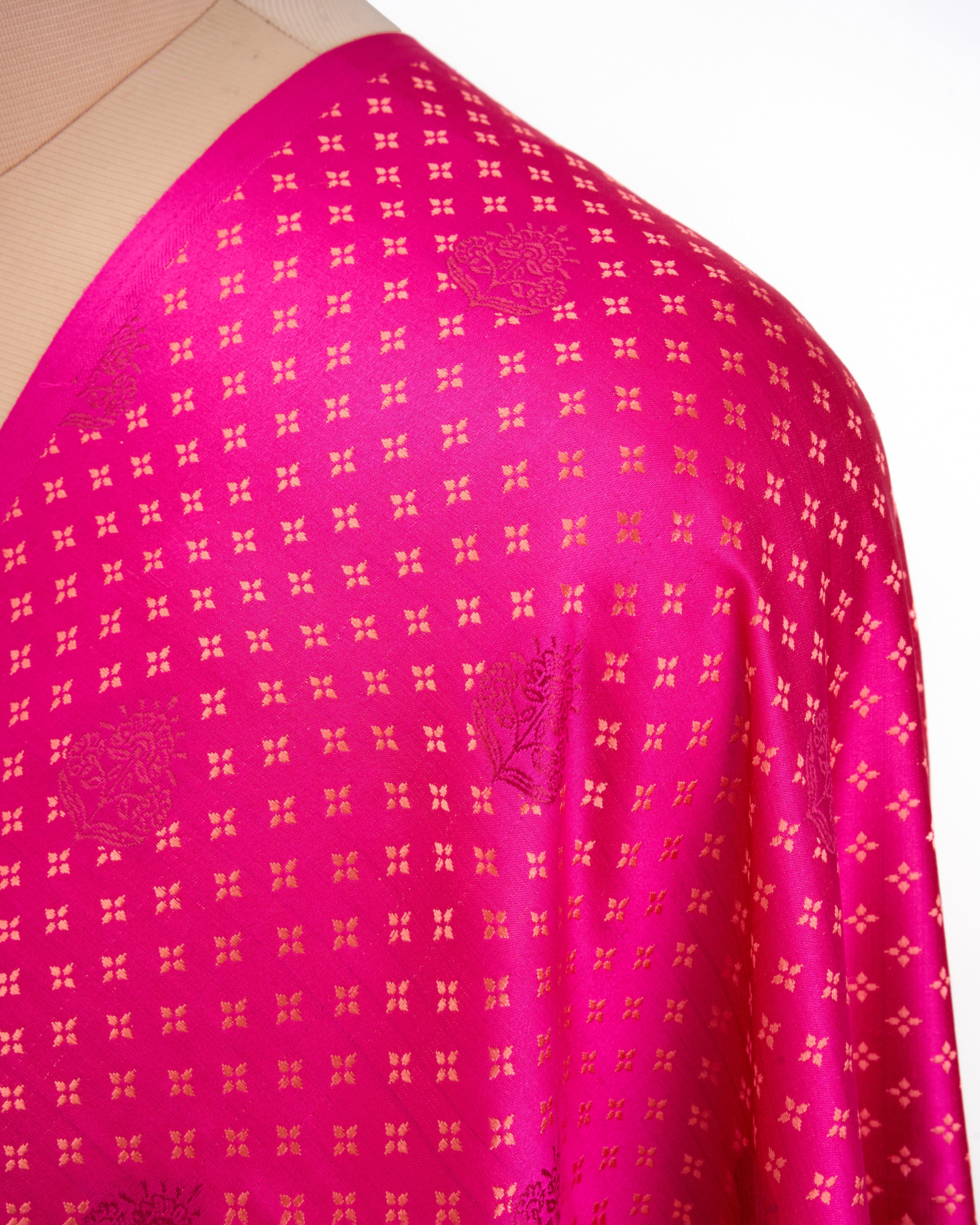 Harper Banarasi Tanchoi Silk Suit Fabric