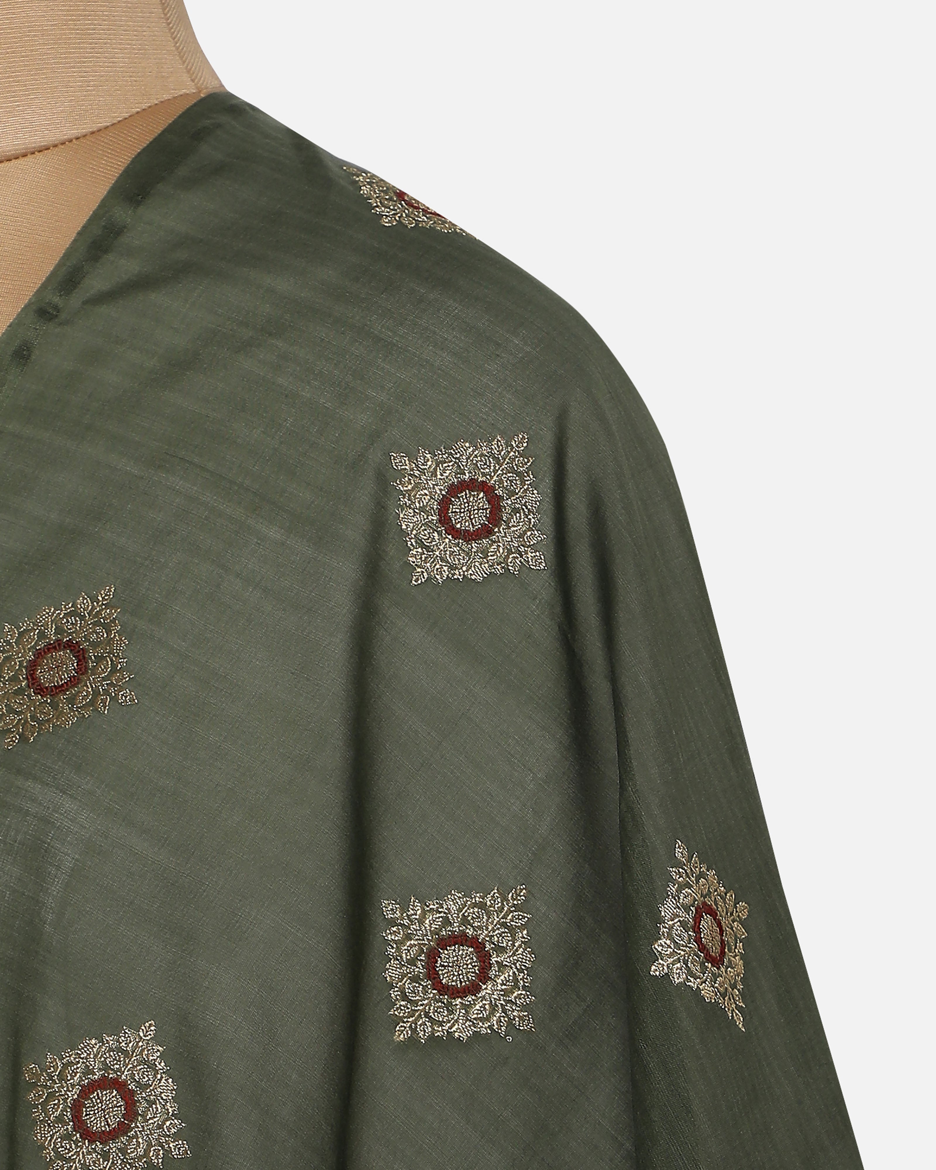 Vanya Banarasi Kadwa Silk Cotton Suit Fabric