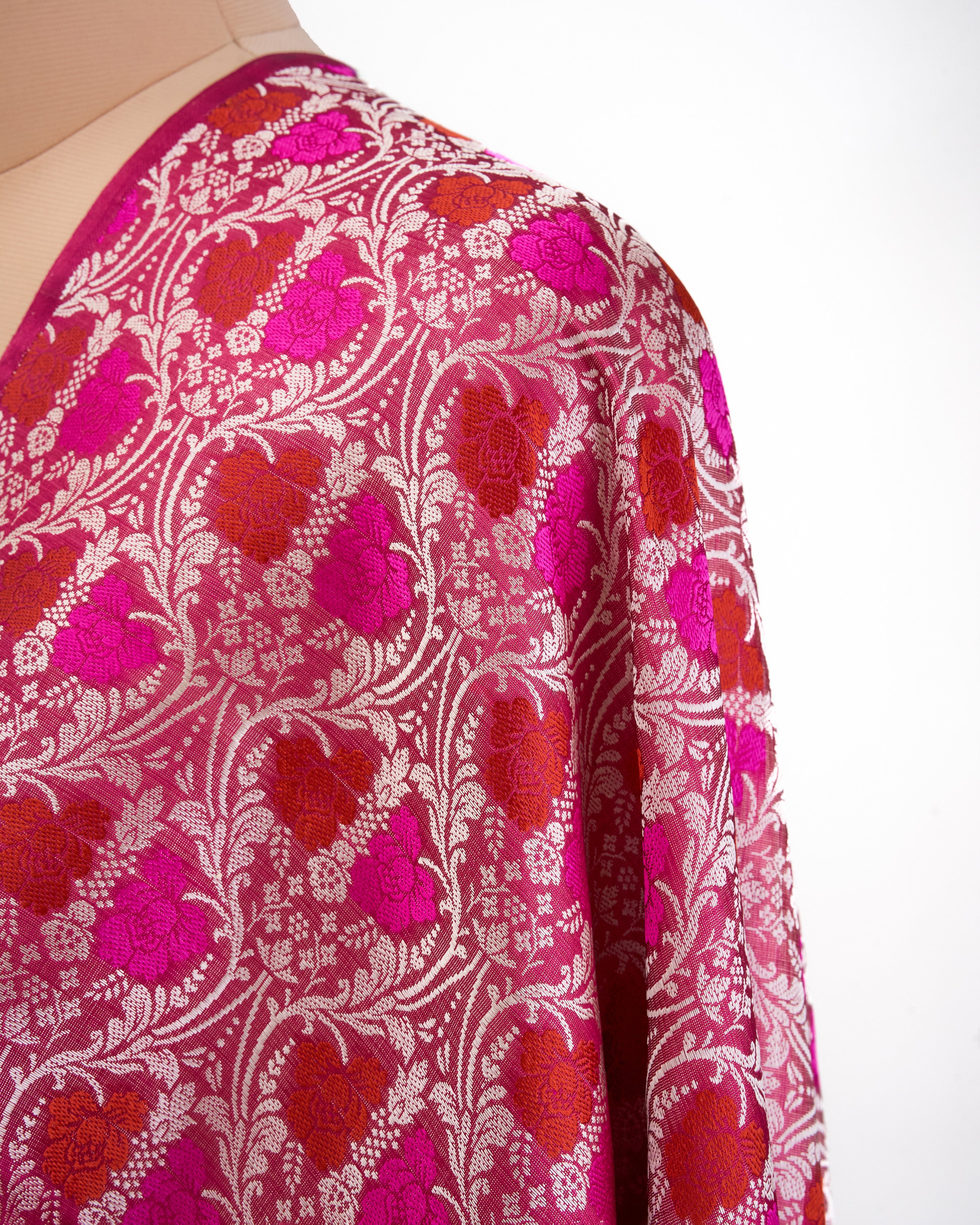 Raina Banarasi Tanchoi Silk Suit Fabric