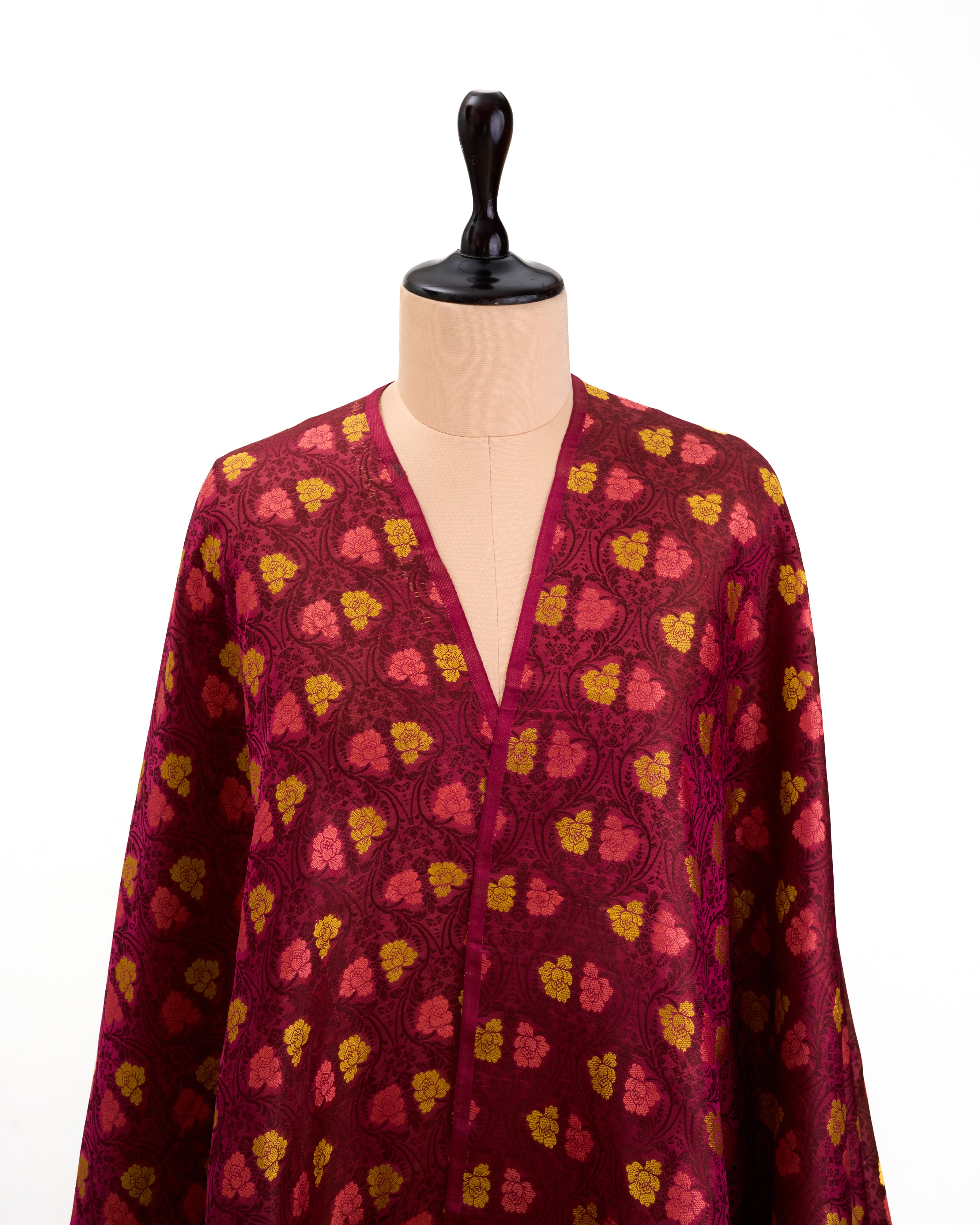 Raina Banarasi Tanchoi Silk Suit Fabric