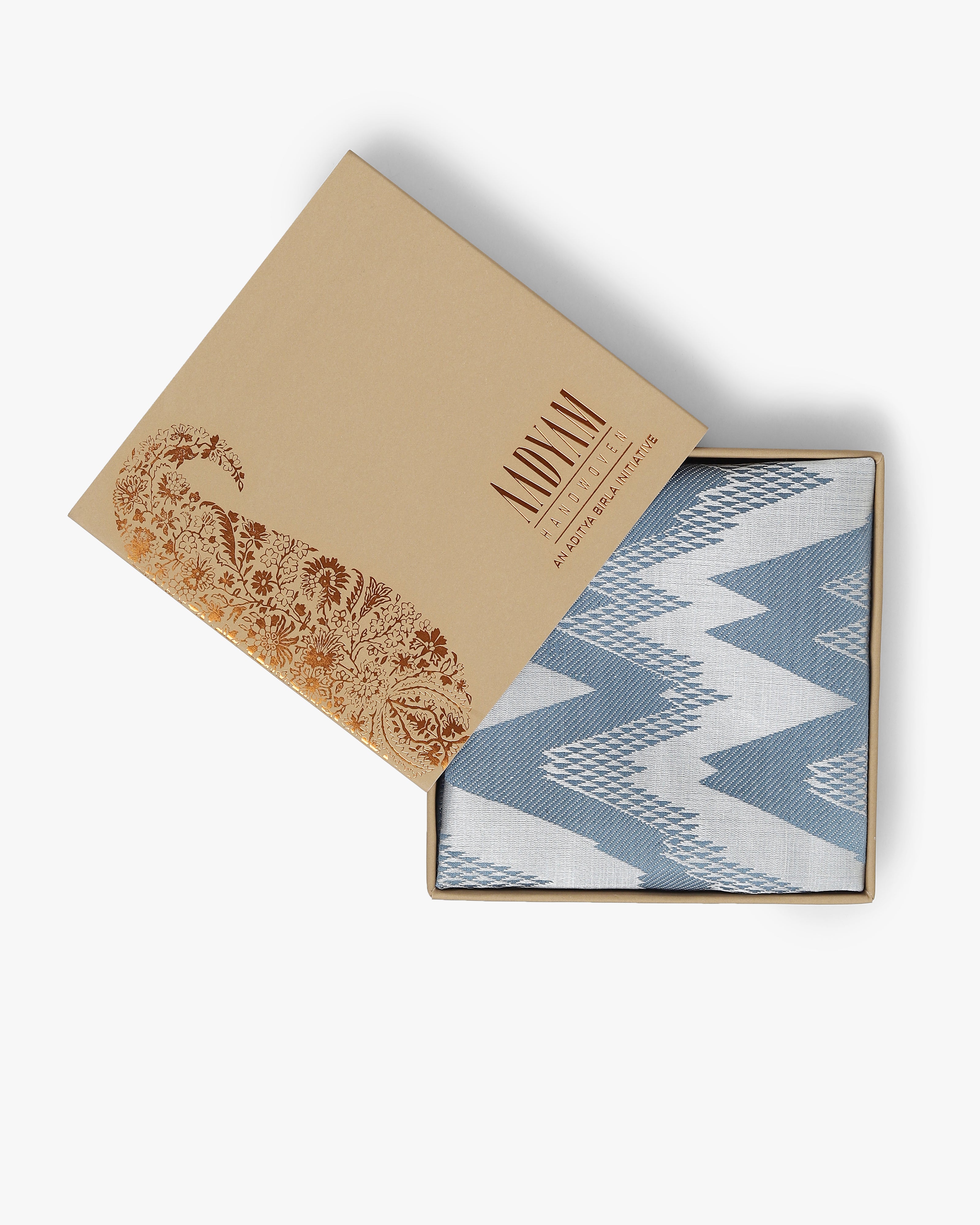 Waves Banarasi Tanchoi Silk Pocket Square