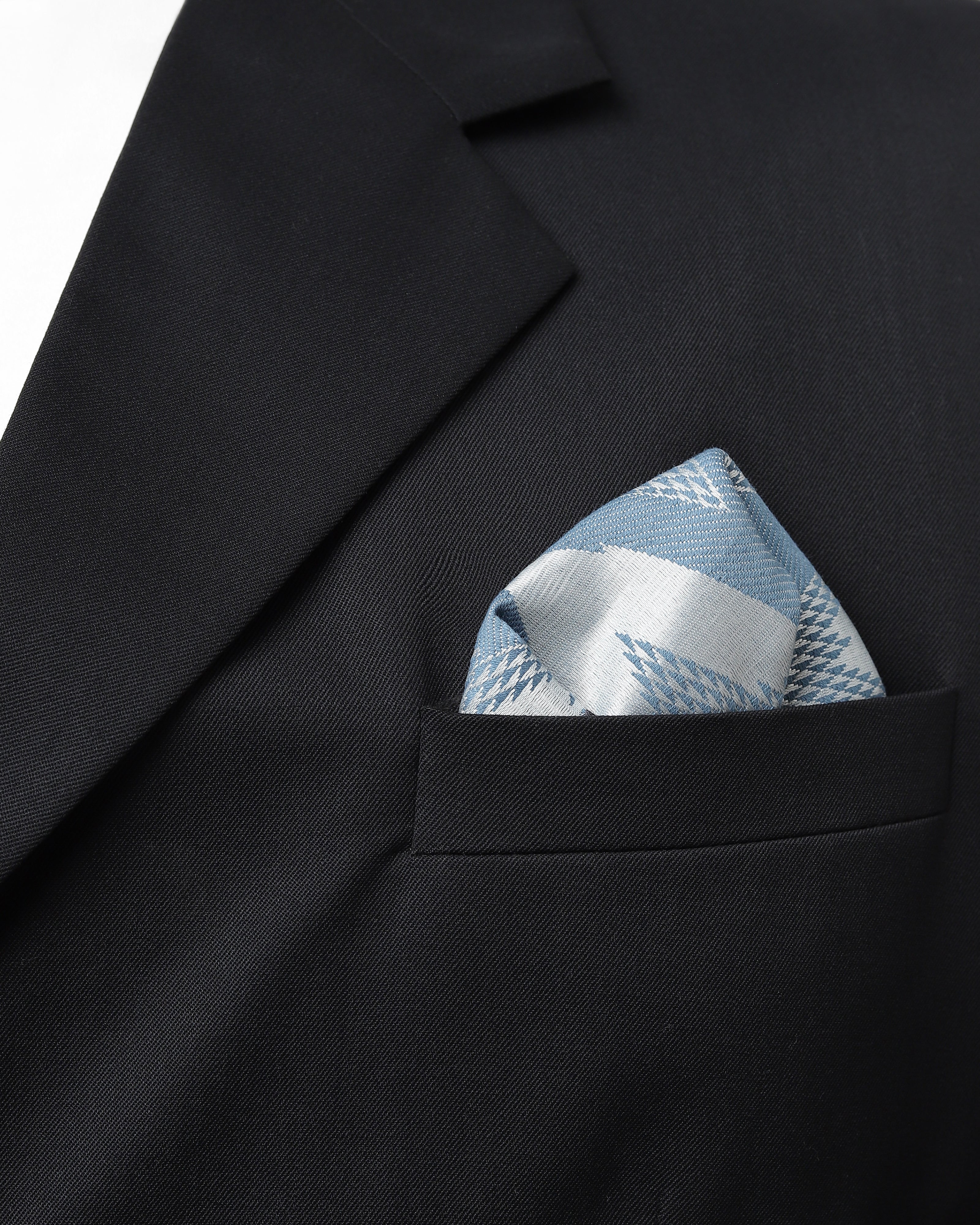 Waves Banarasi Tanchoi Silk Pocket Square