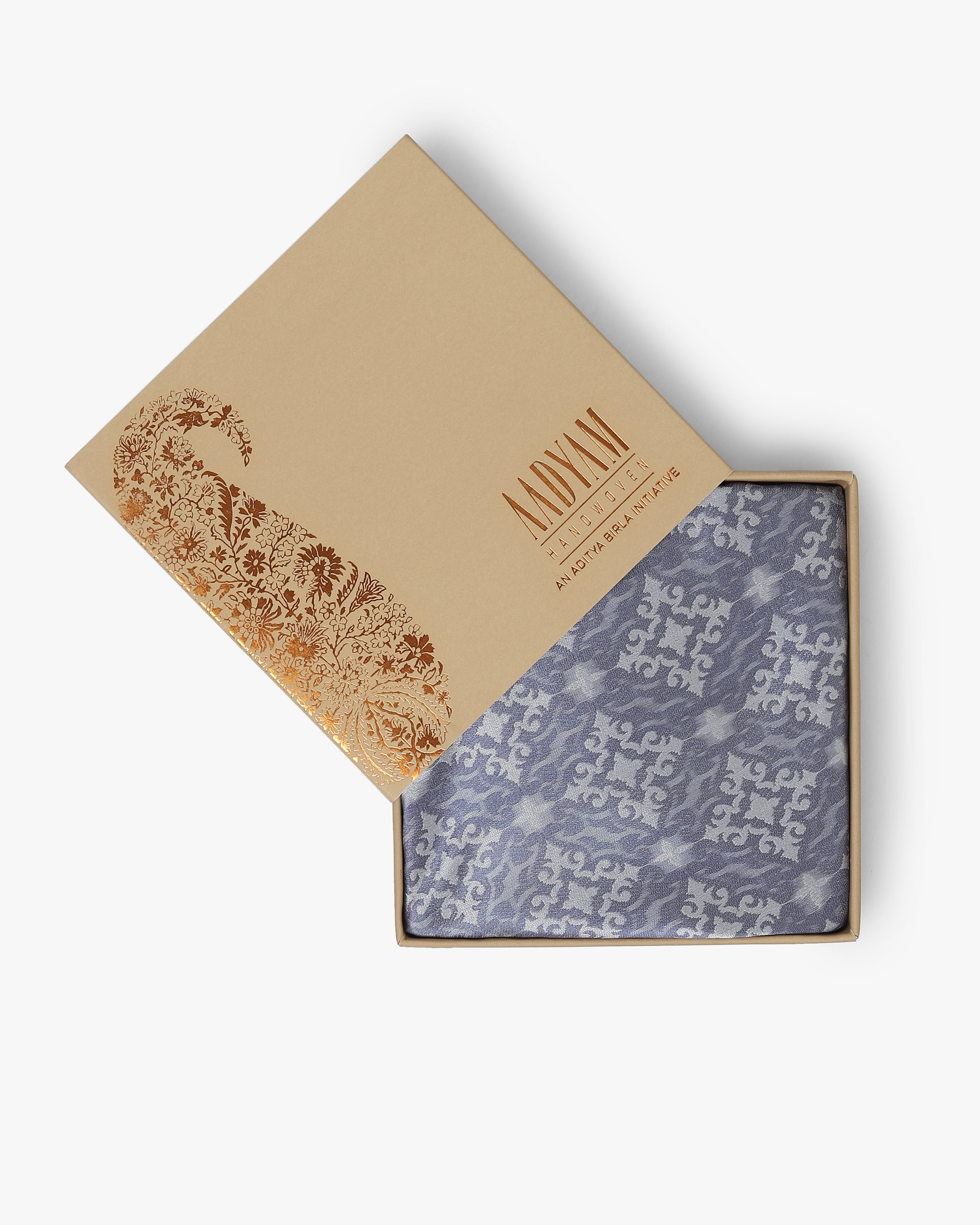 Mosaic Banarasi Tanchoi Silk Pocket Square