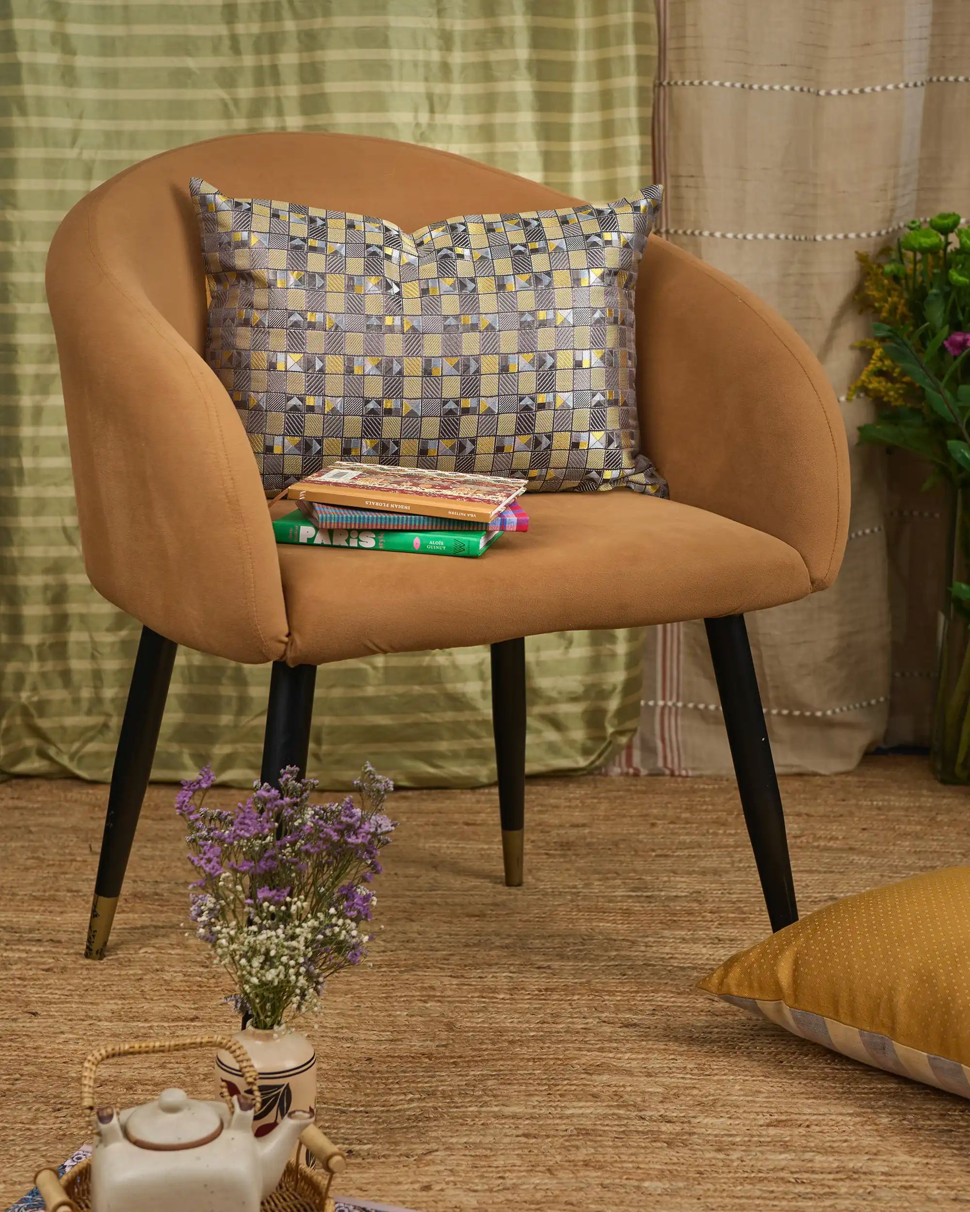 Sayani Banarasi Gyasar Silk Cotton Cushion Cover