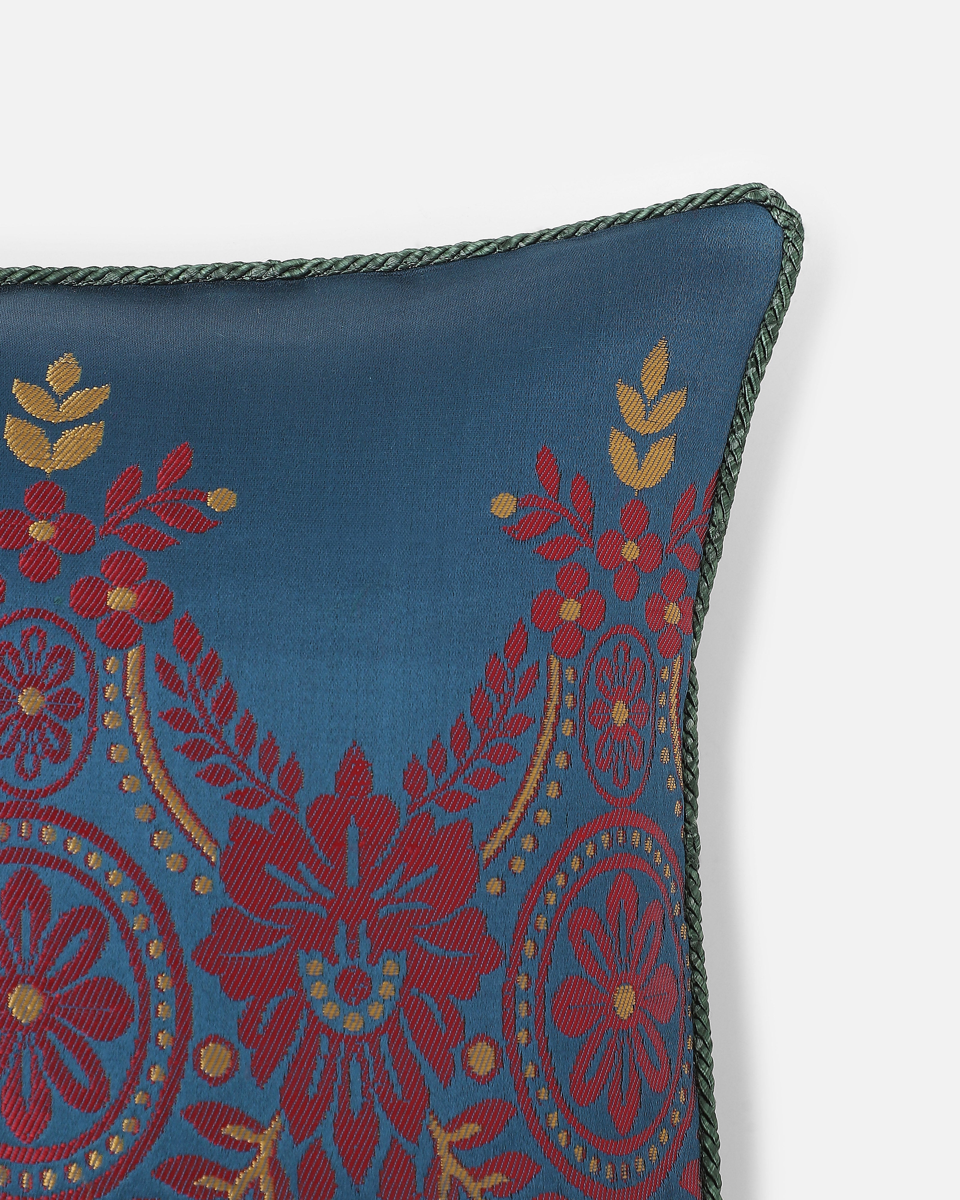 Elmira Banarasi Gyasar Silk Viscose Cushion Cover