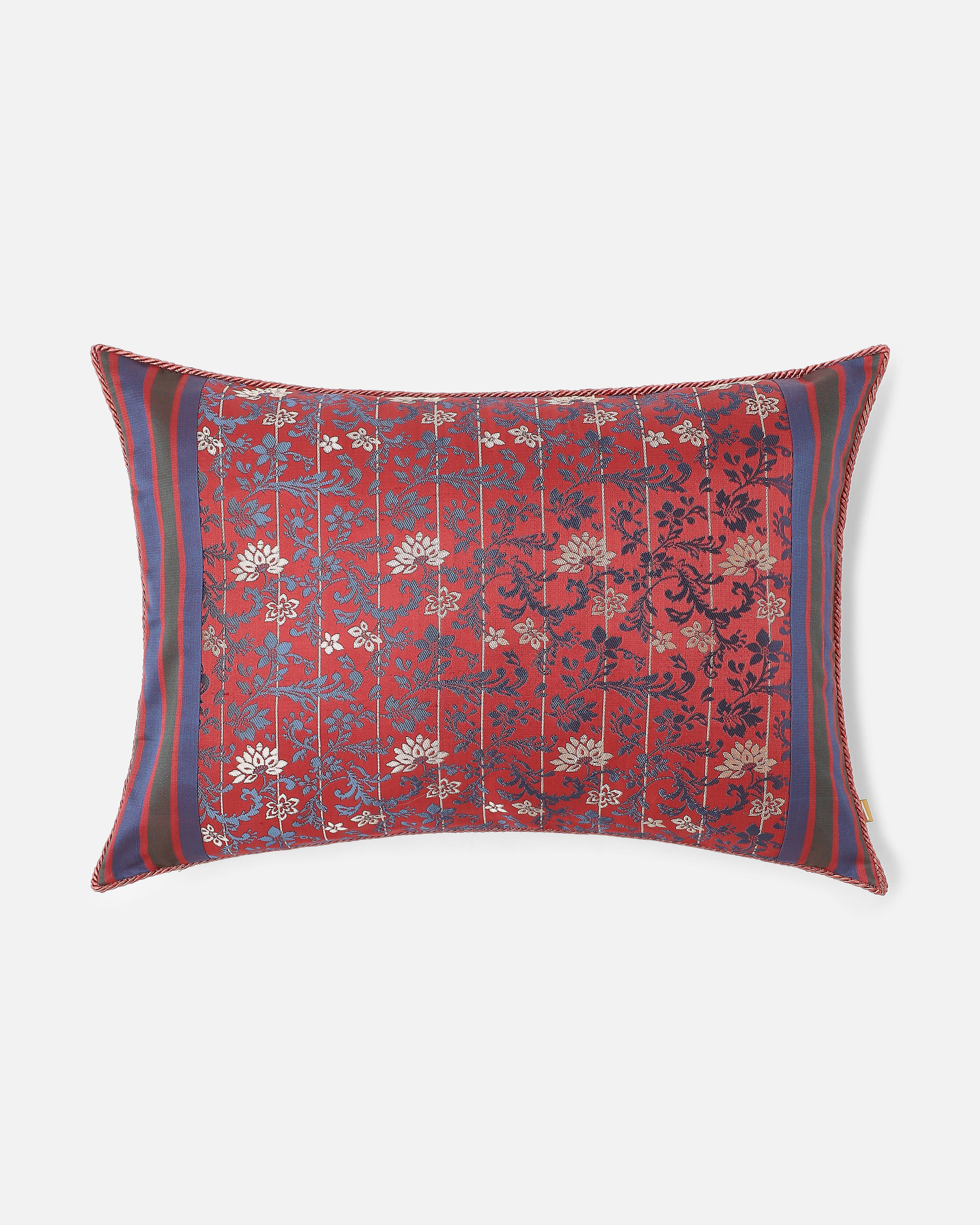 Aleina Banarasi Satin Brocade Silk Viscose Cushion Cover