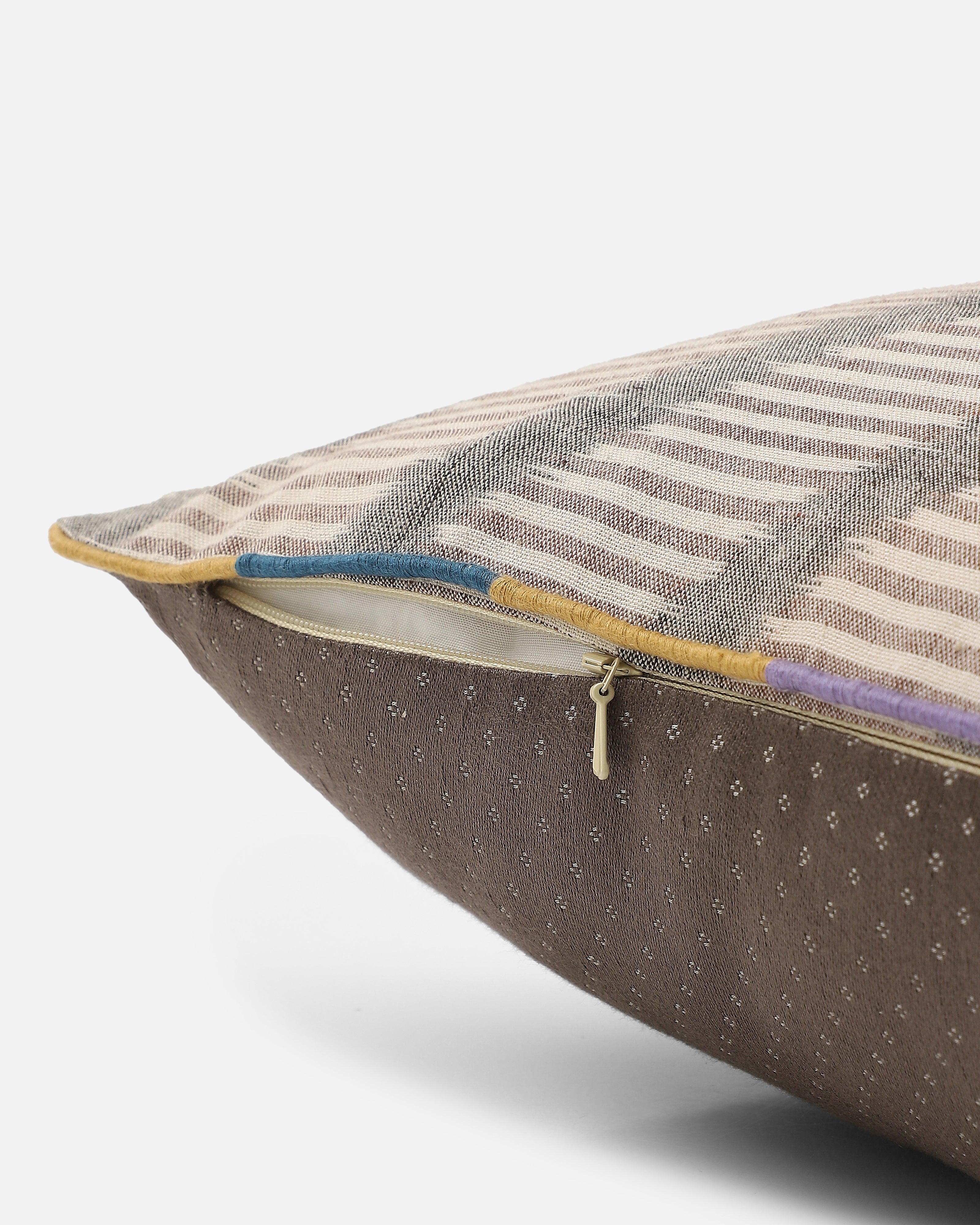 Suya Pochampally Weft Ikat Cotton Cushion Cover