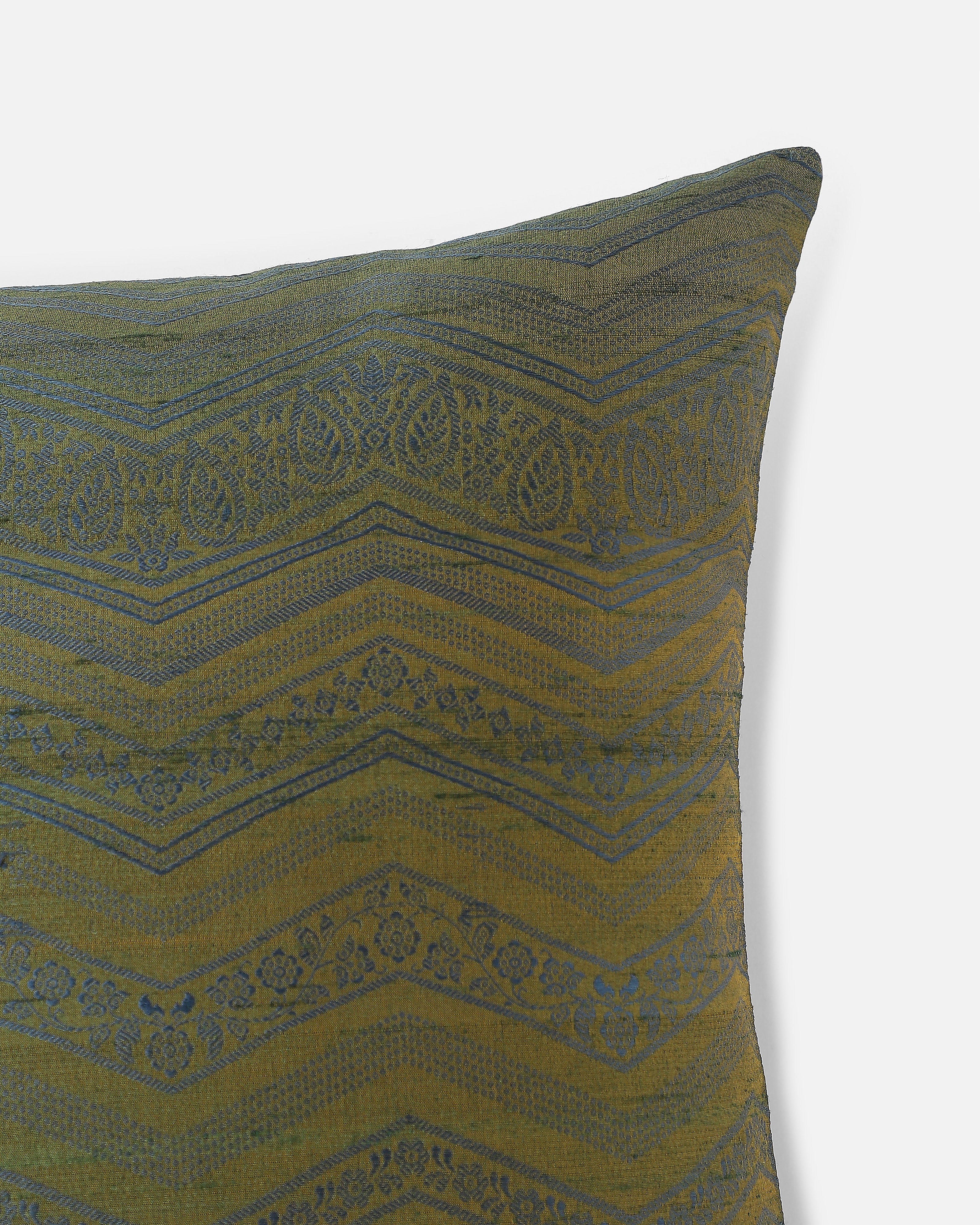 Kholm Banarasi Powdi Silk Cushion Cover