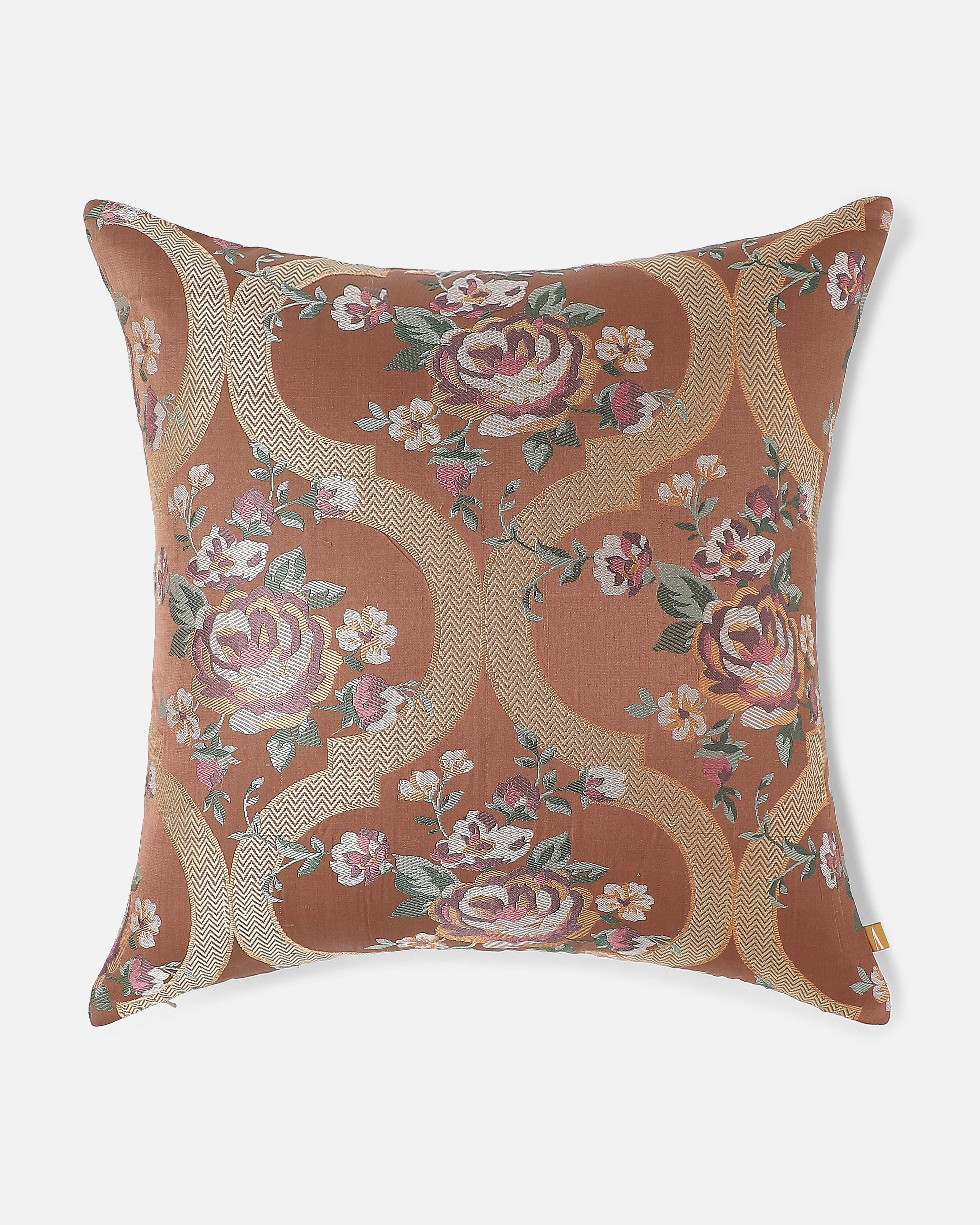 Kia Banarasi Brocade Silk Cotton Cushion Cover