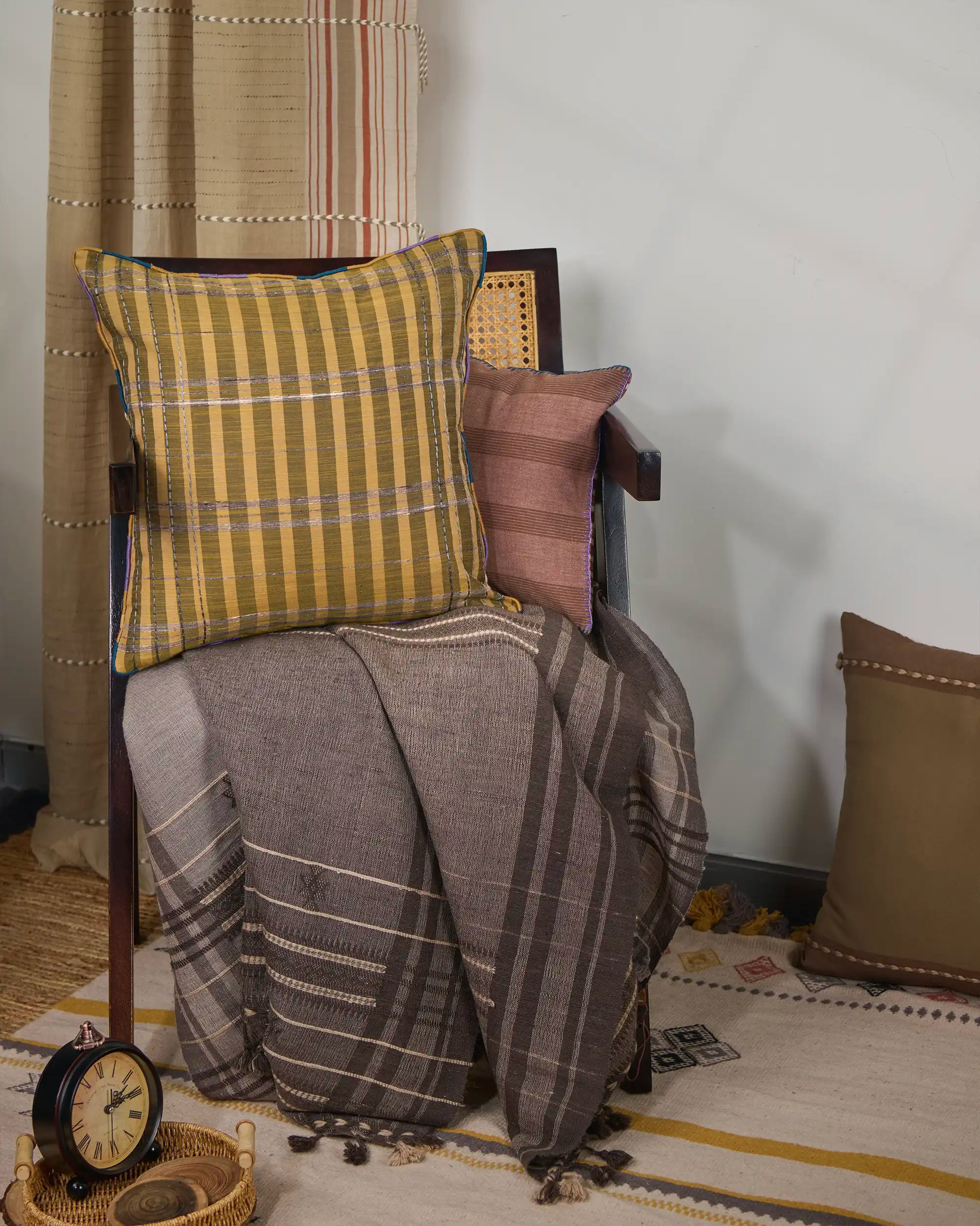 Sina Bhujodi Plain Weave Cotton Cushion Cover