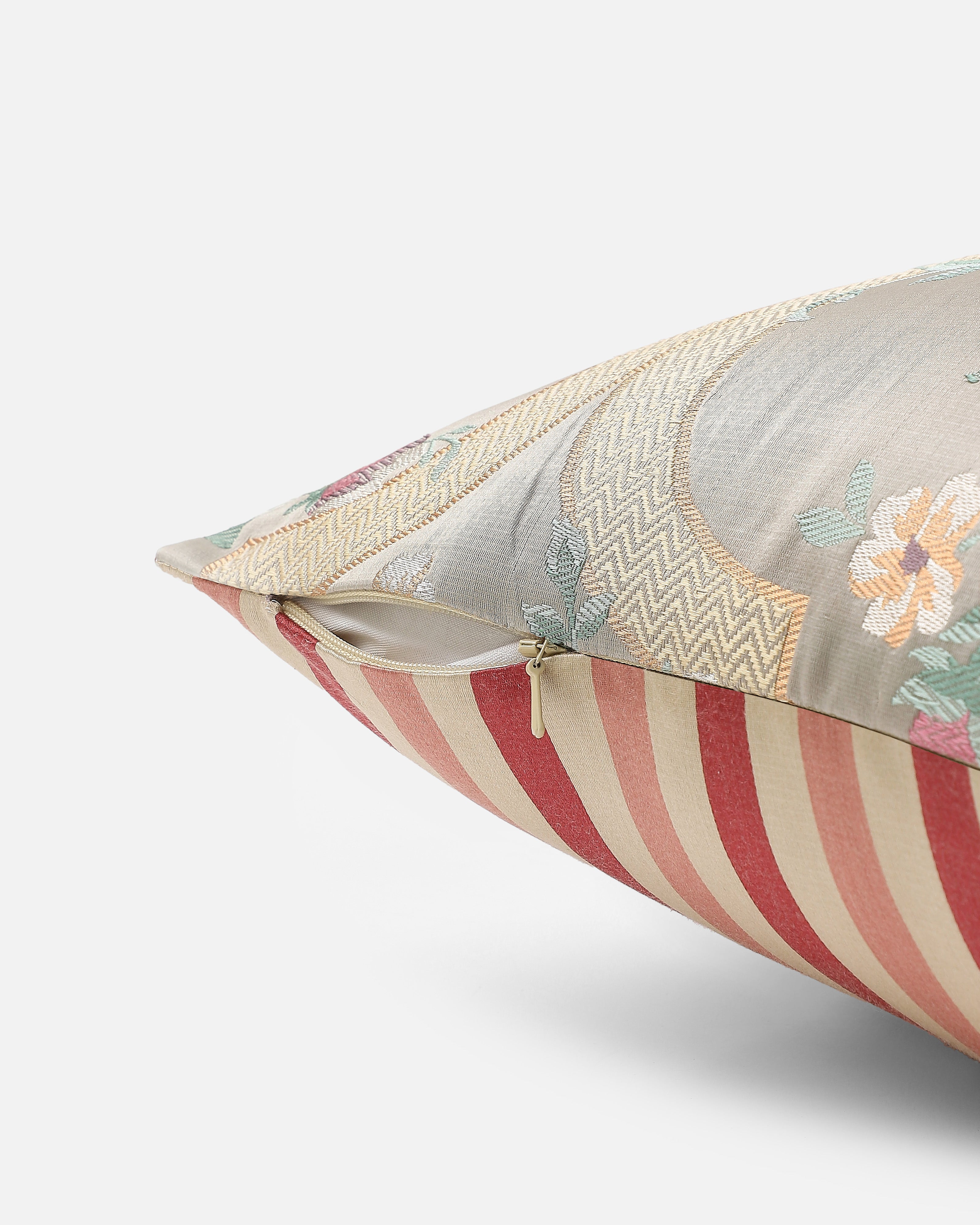 Kia Banarasi Brocade Silk Cotton Cushion Cover
