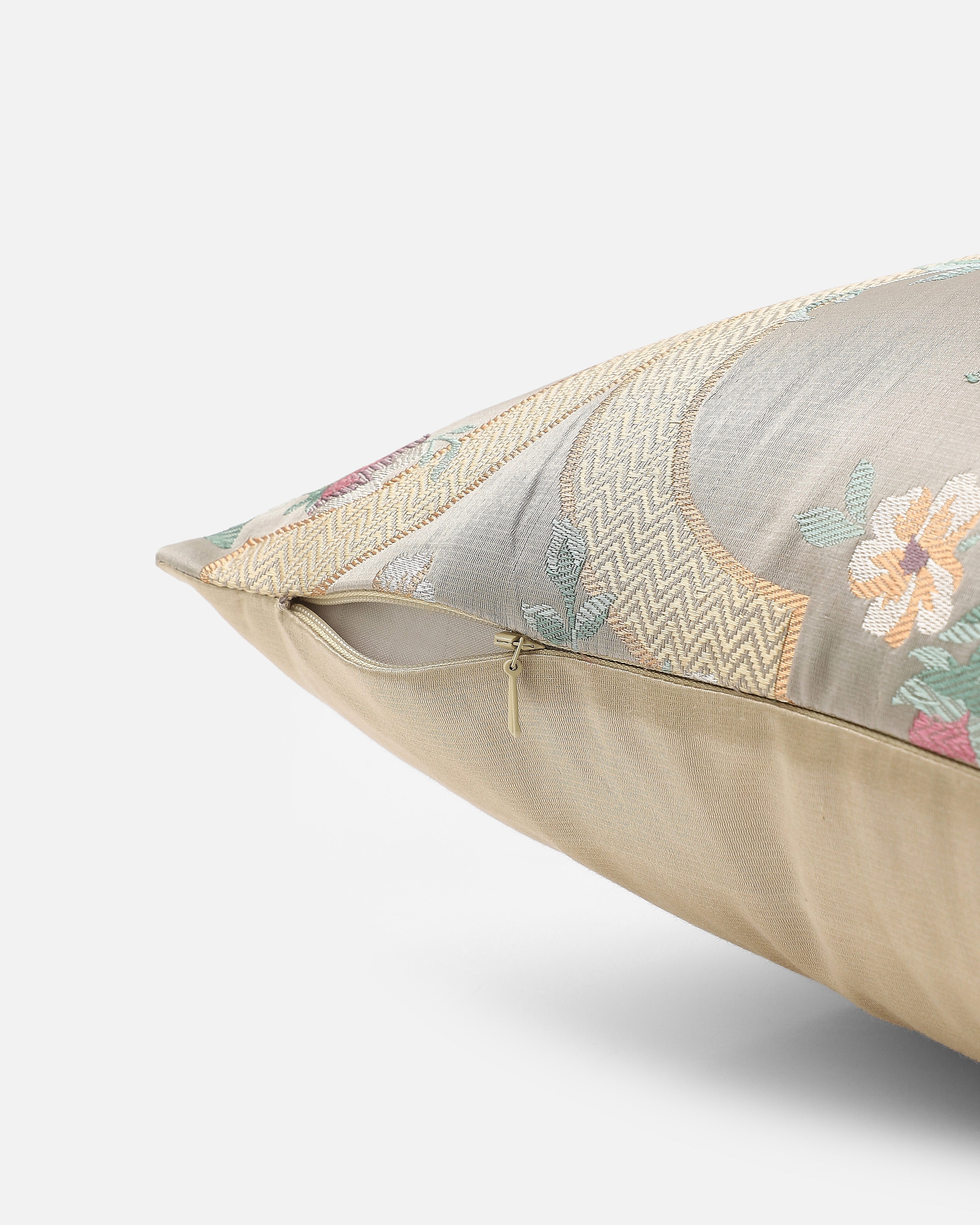 Kia Banarasi Brocade Silk Cotton Cushion Cover
