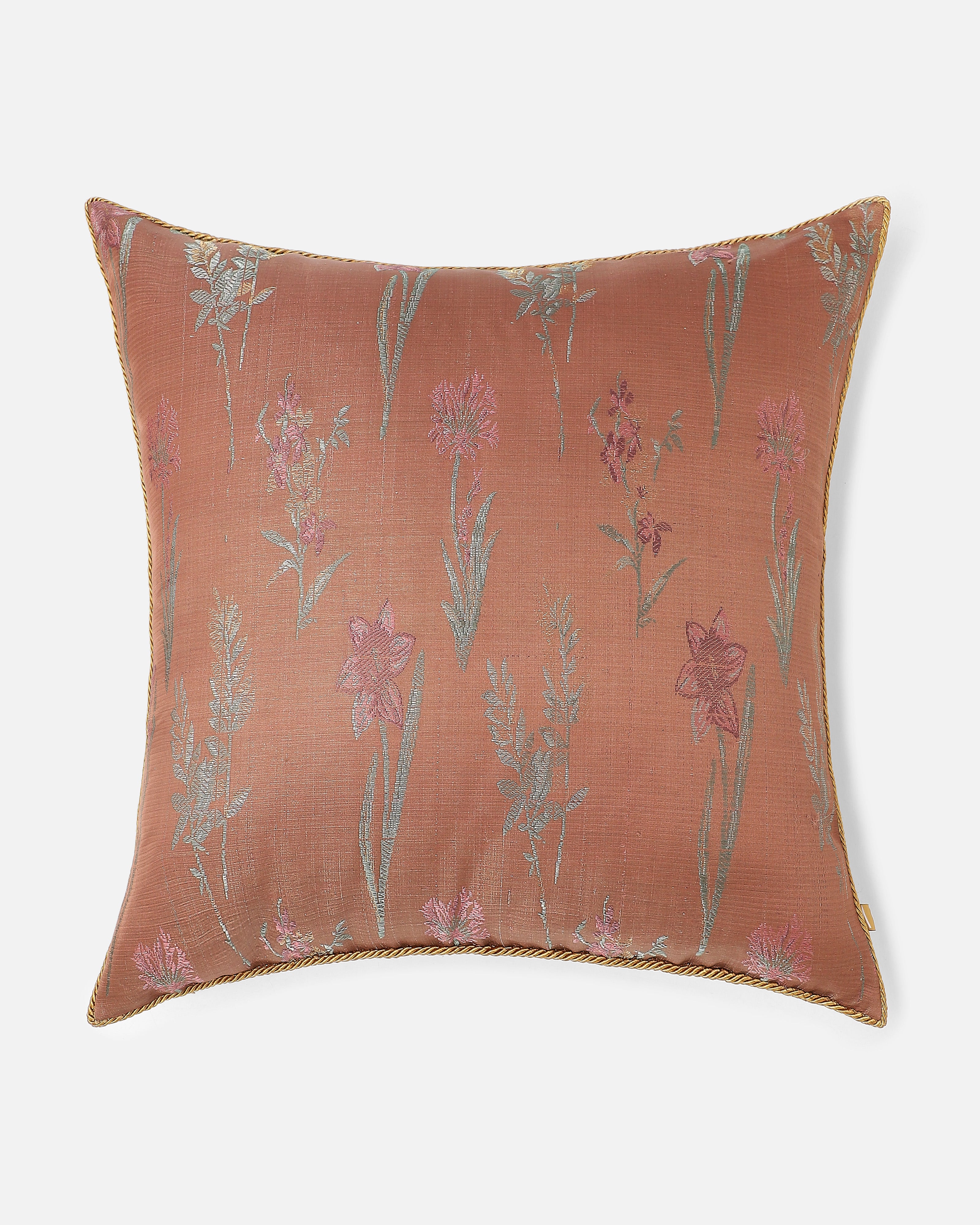 Souli Banarasi Tanchoi Silk Cushion Cover