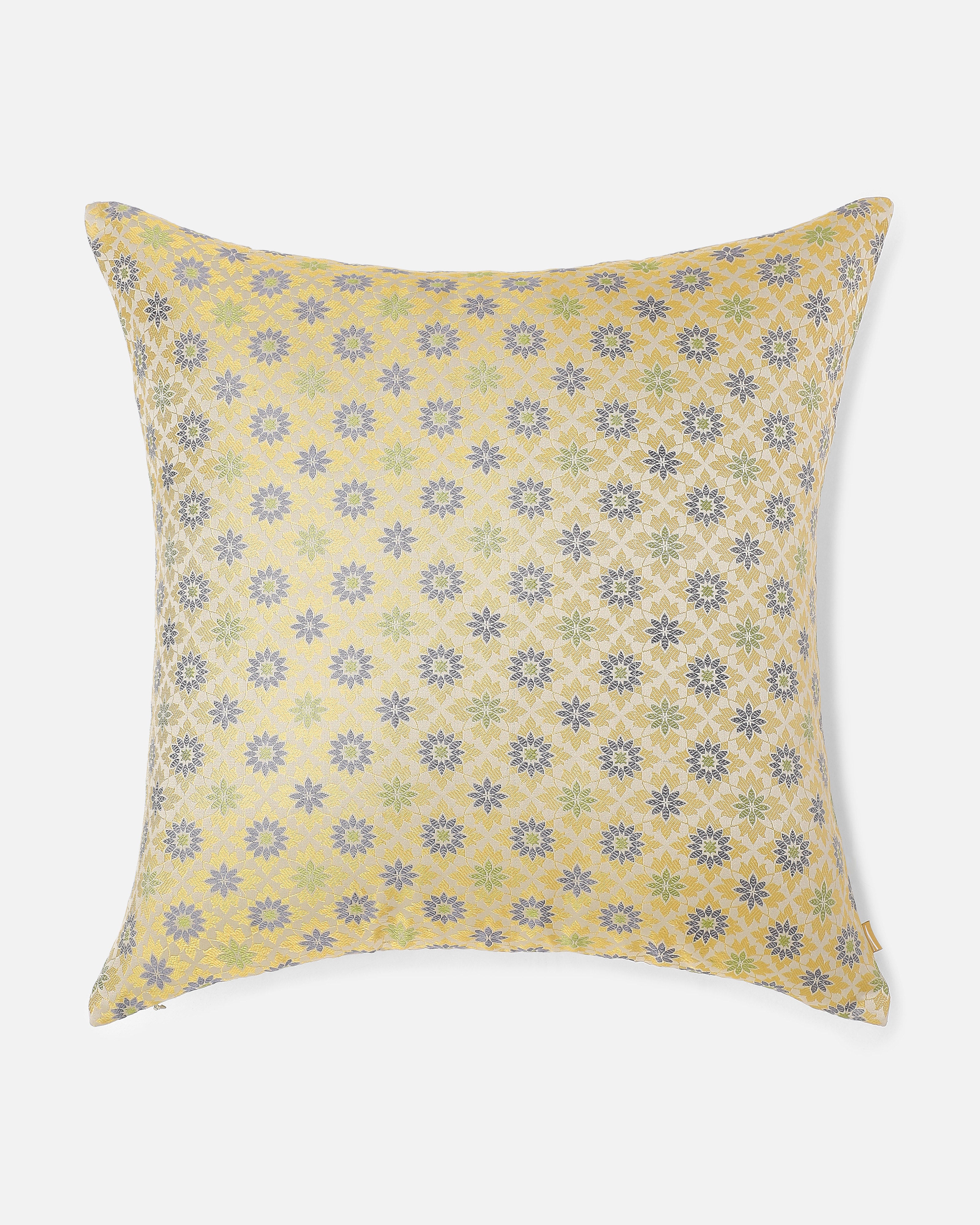 Olio Banarasi Tanchoi Silk Cushion Cover
