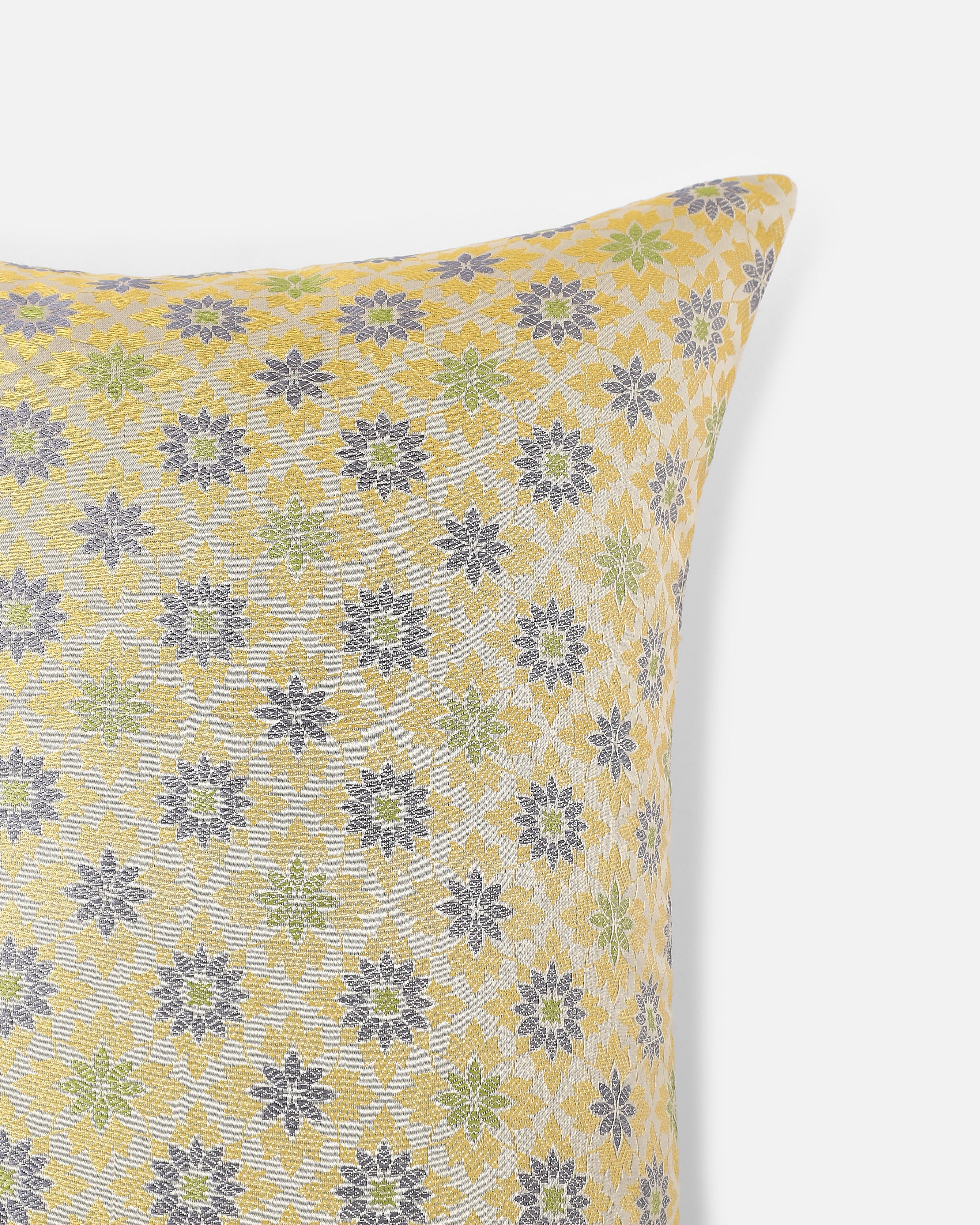 Olio Banarasi Tanchoi Silk Cushion Cover