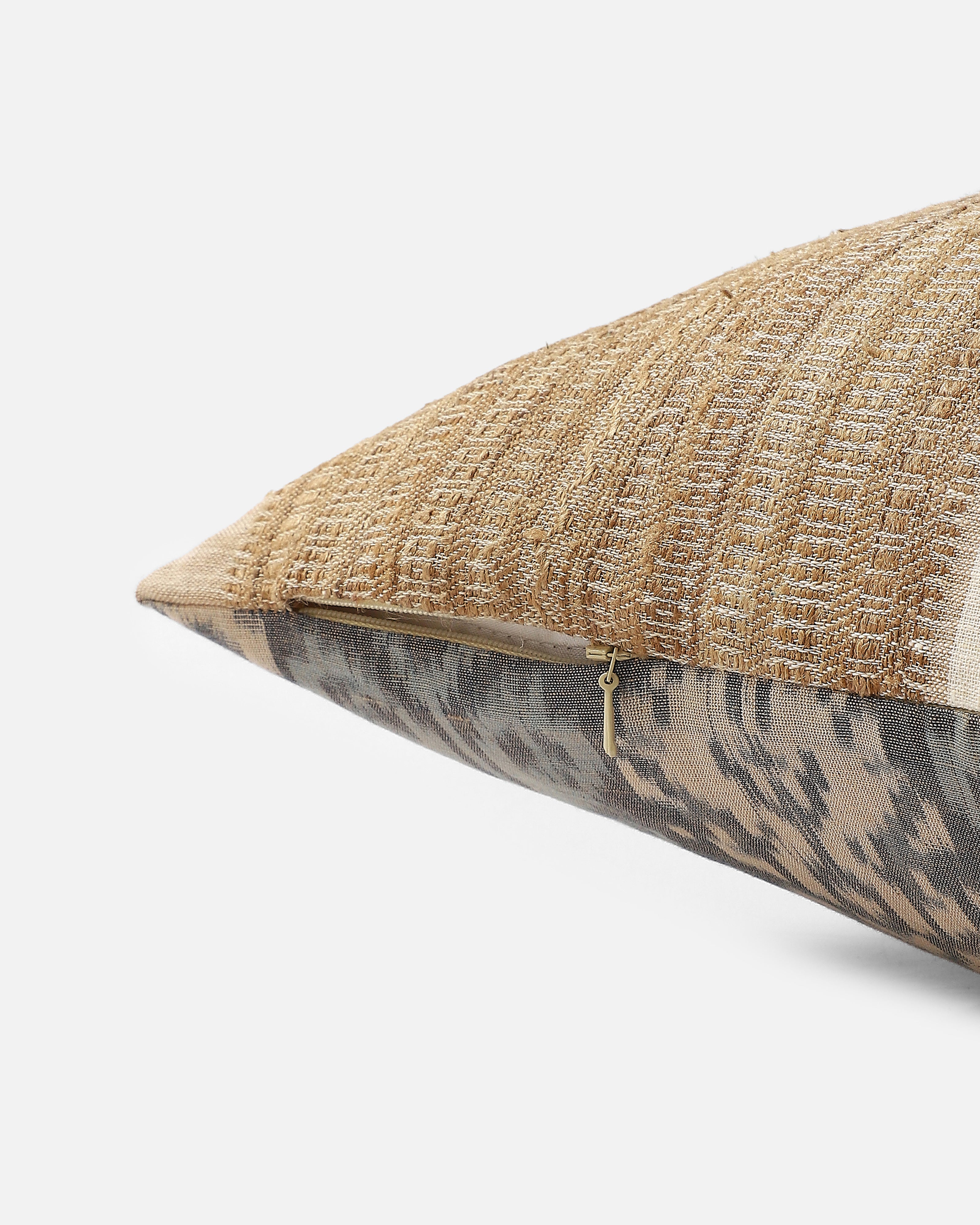 Qala Bhujodi Extra Weft Cotton Cushion Cover