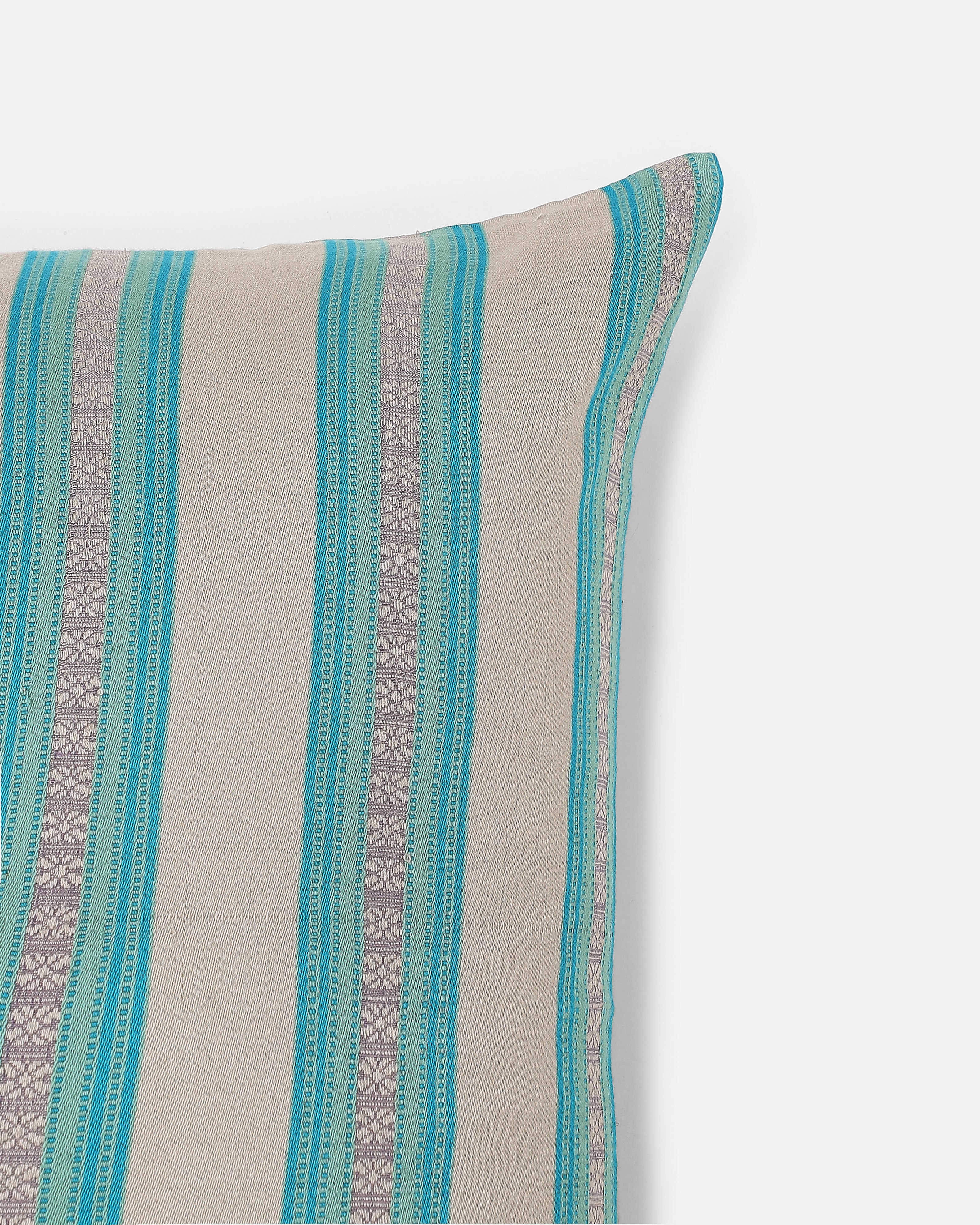Kruty Bhujodi Mashru Viscose Cotton Cushion Cover