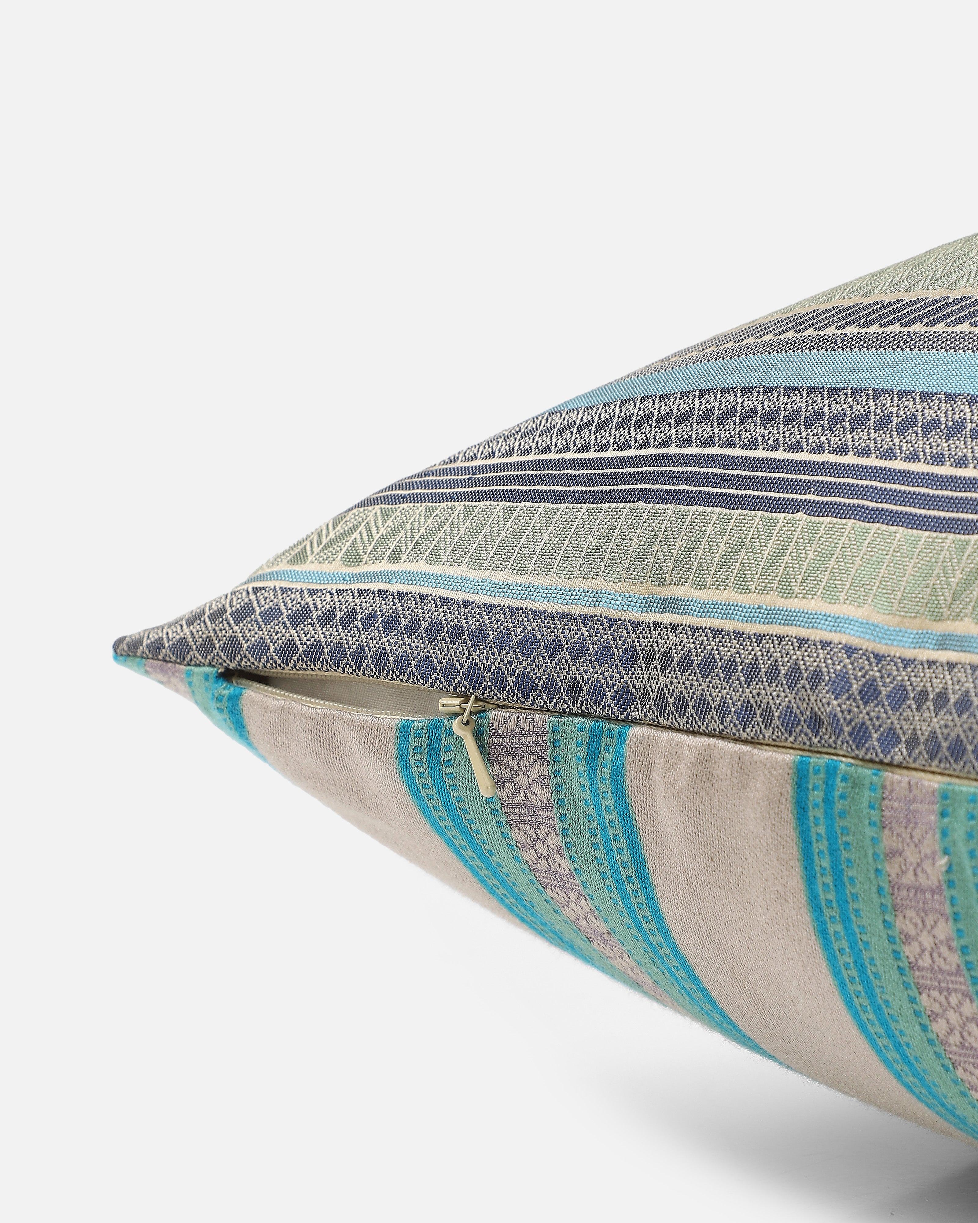 Sibey Banarasi Gyasar Silk Viscose Cushion Cover