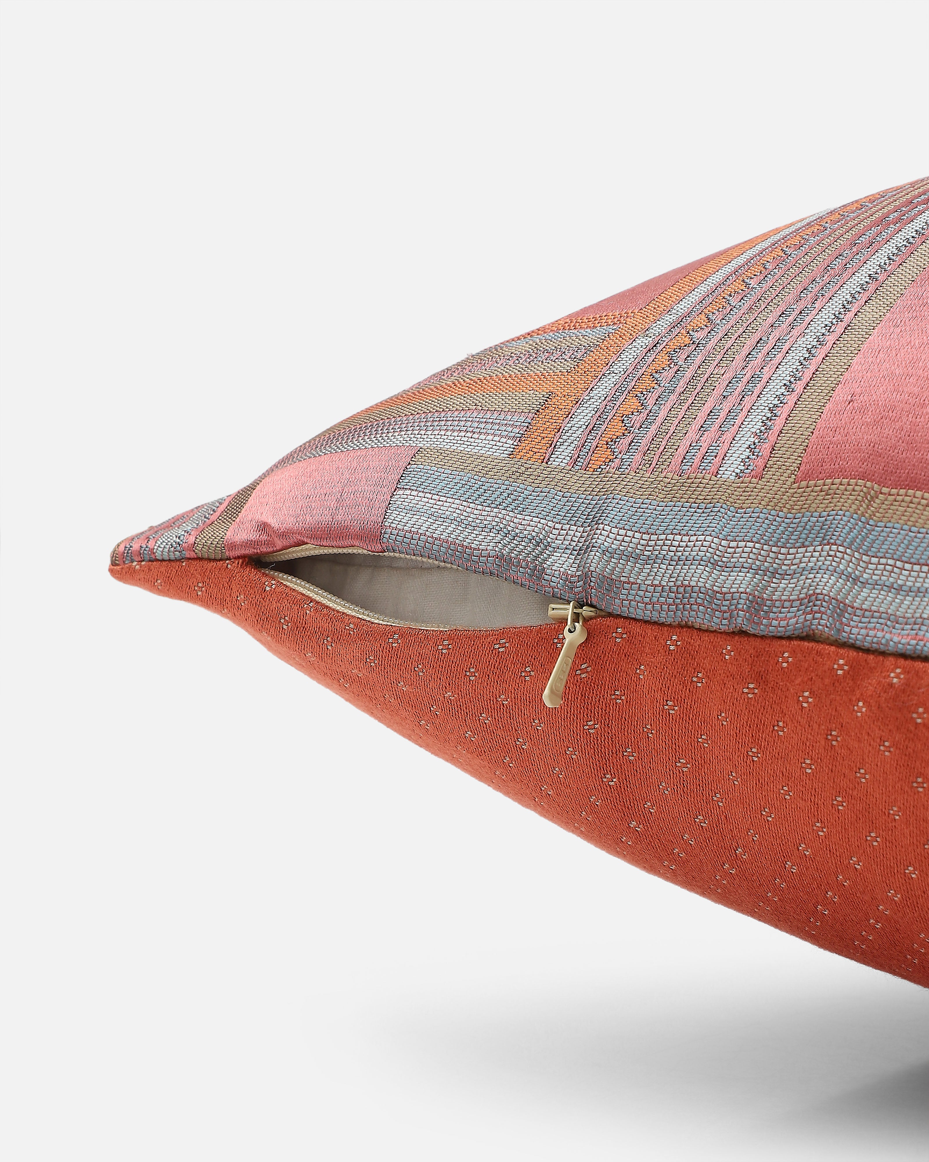 Misheli Banarasi Gyasar Silk Viscose Cushion Cover