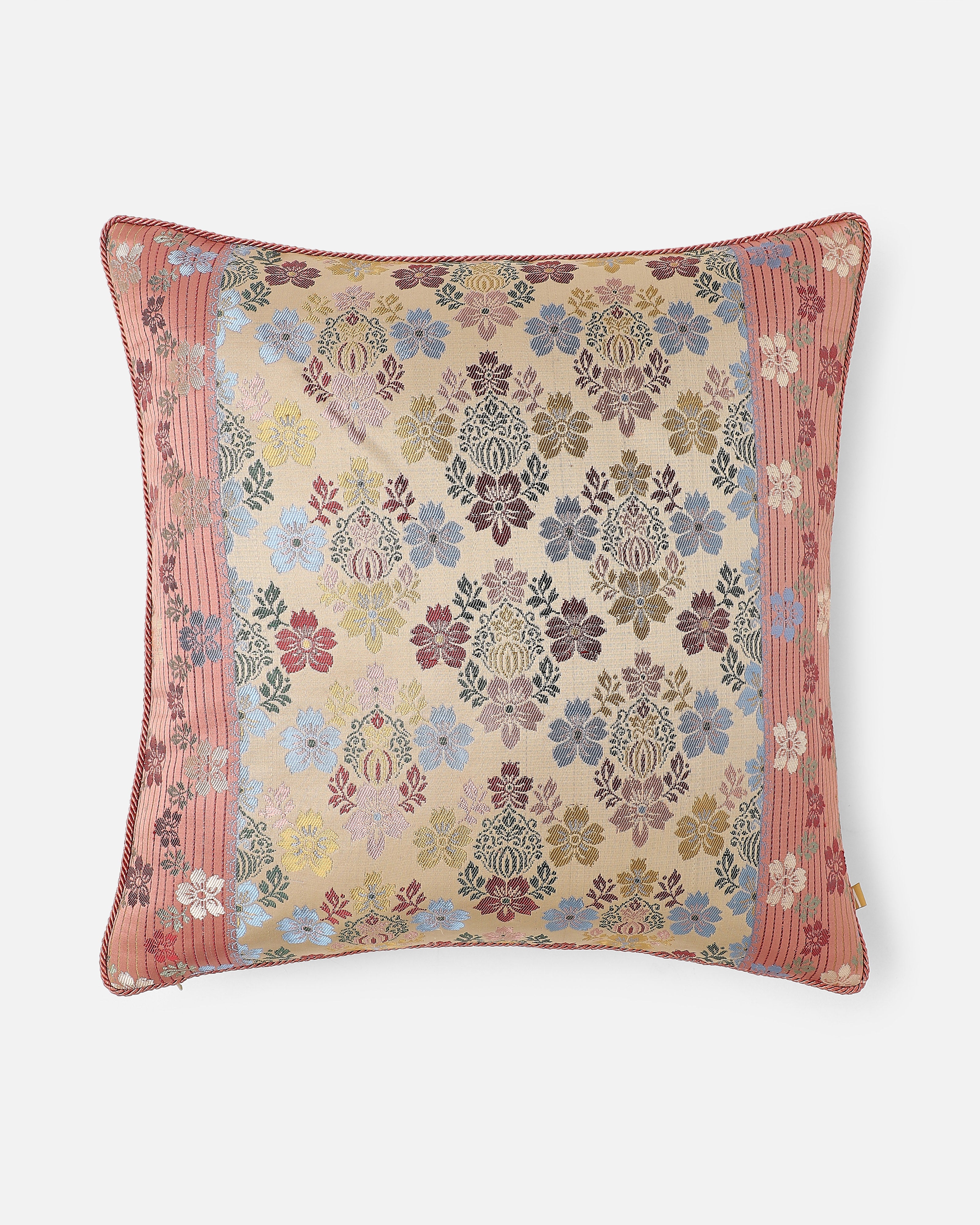 Dina Banarasi Gyasar Silk Viscose Cushion Cover