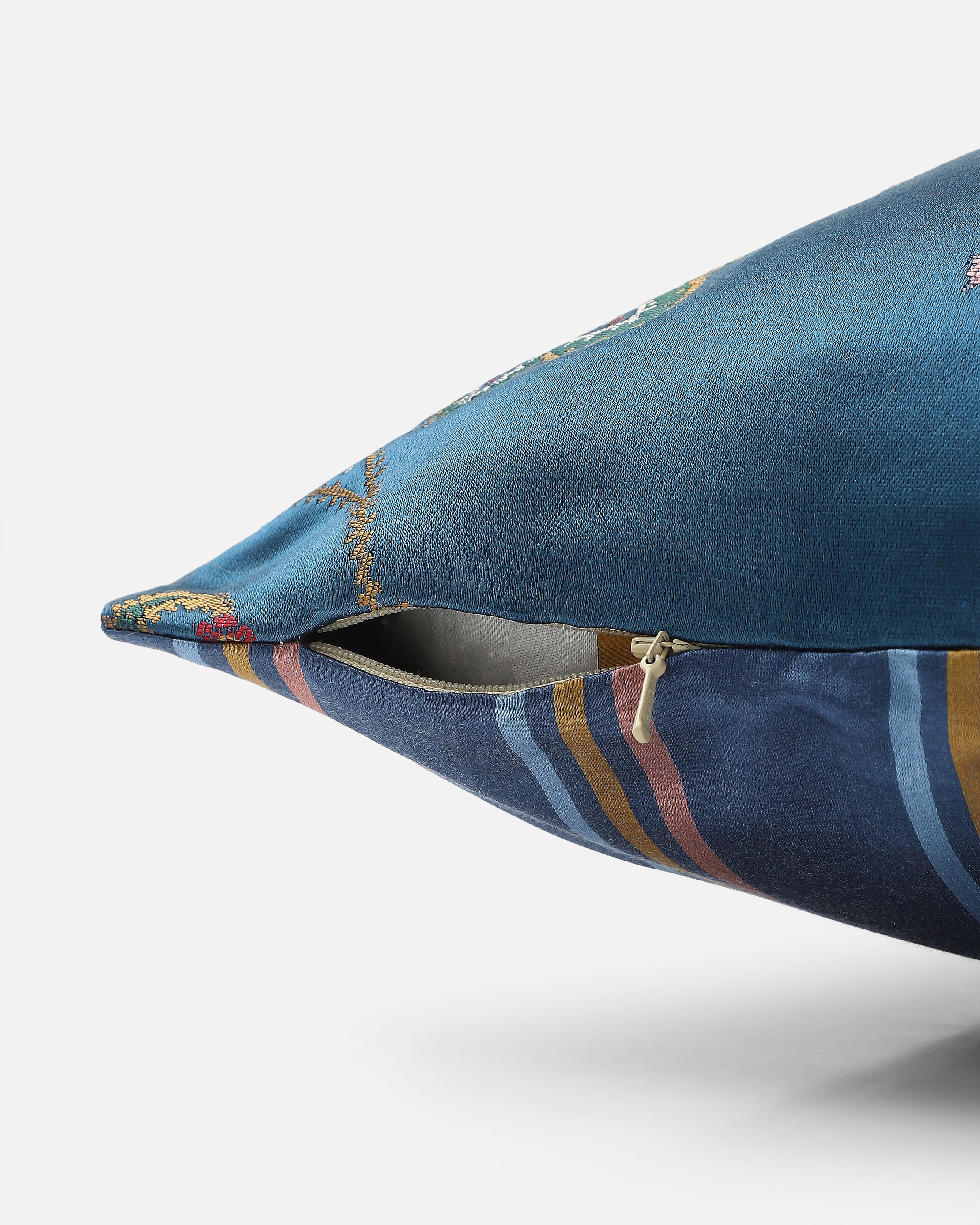 Masha Banarasi Gyasar Silk Viscose Cushion Cover