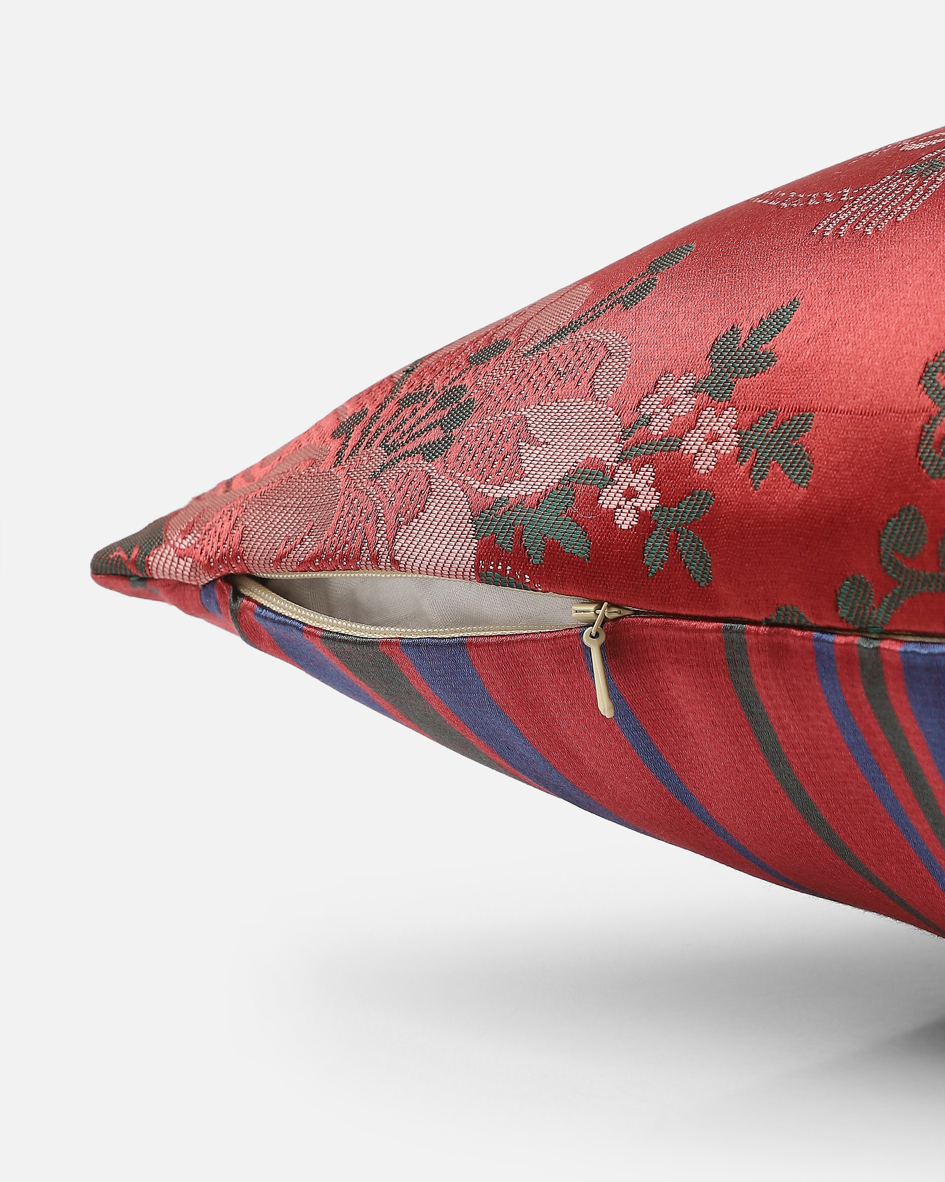 Olga Banarasi Gyasar Silk Viscose Cushion Cover